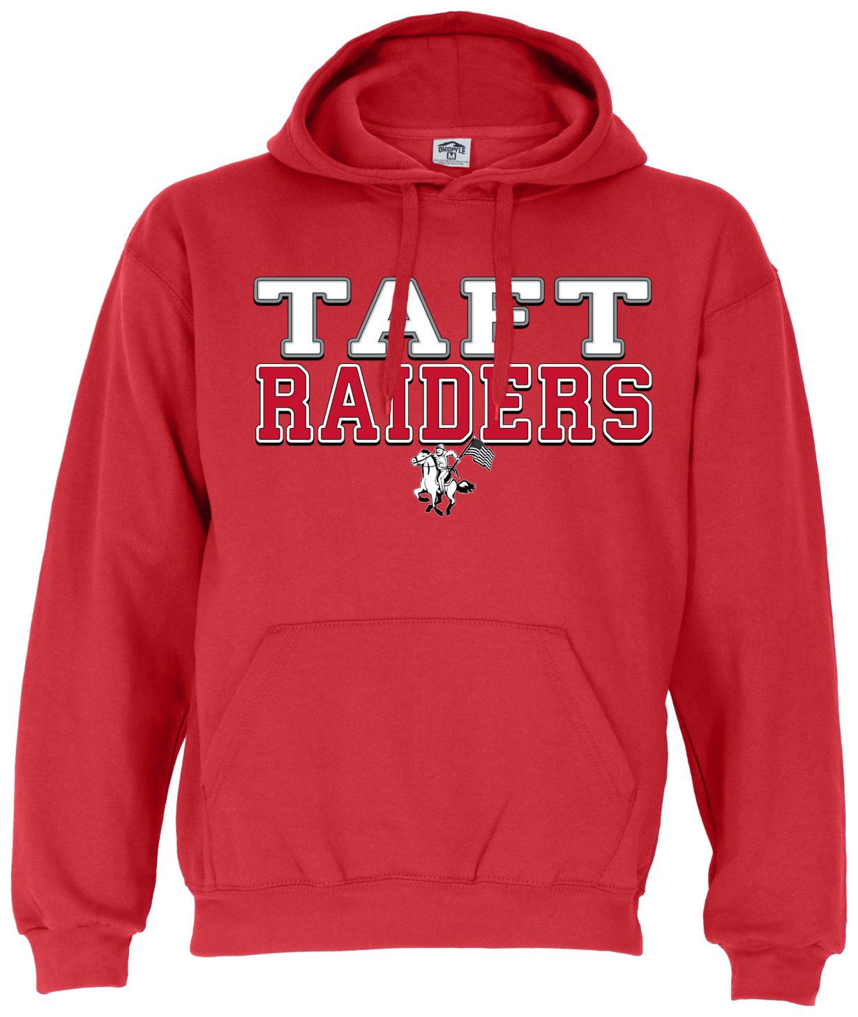Ohiopyle Prints Adult Taft High School Red Field Hooded Sweatshirt