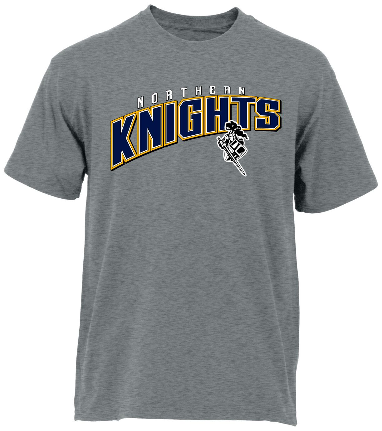 Ohiopyle Prints Adult Northern High School Grey Flyball Ultimate T-Shirt