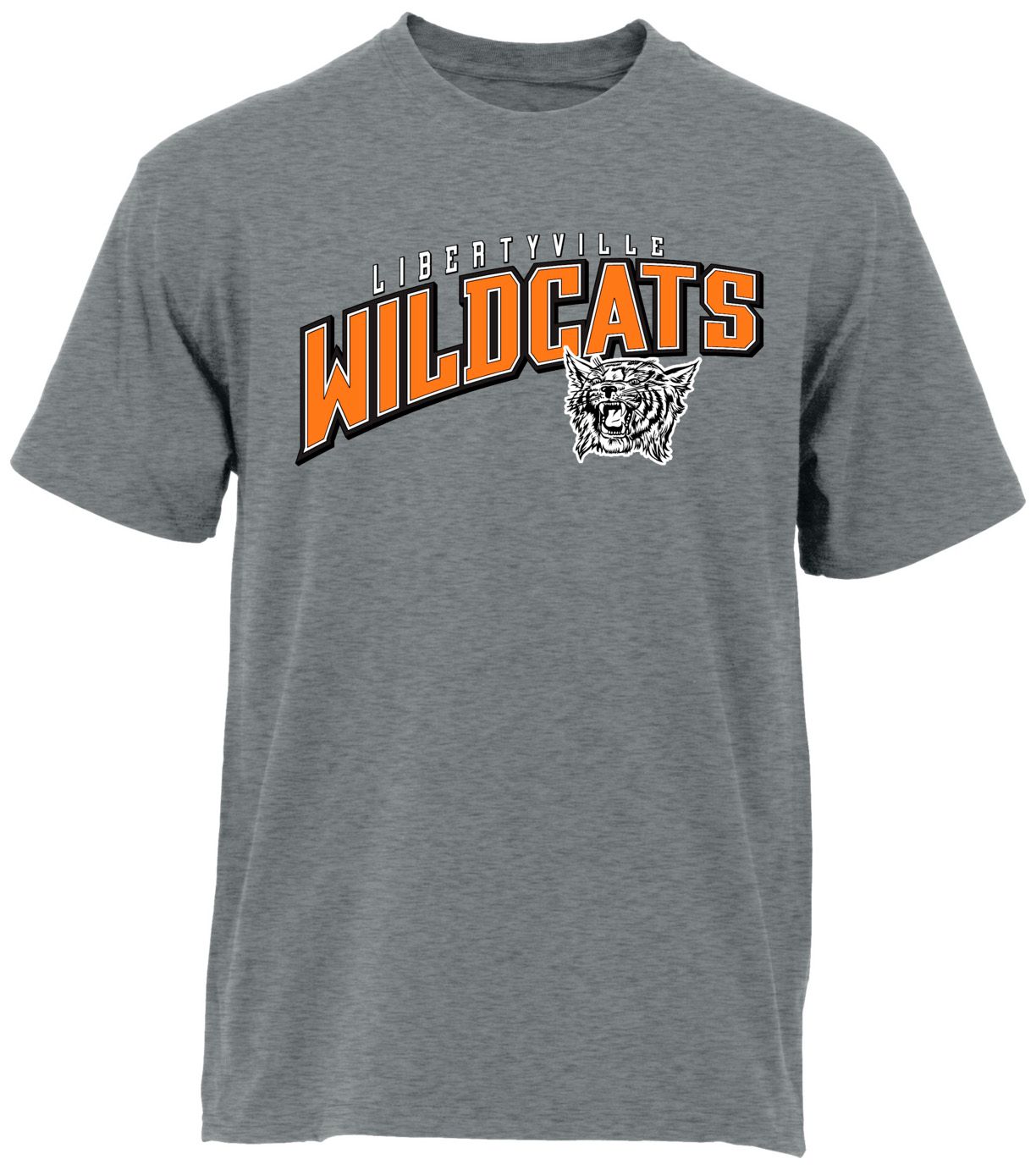 Ohiopyle Prints Adult Libertyville High School Grey Flyball Ultimate T-Shirt