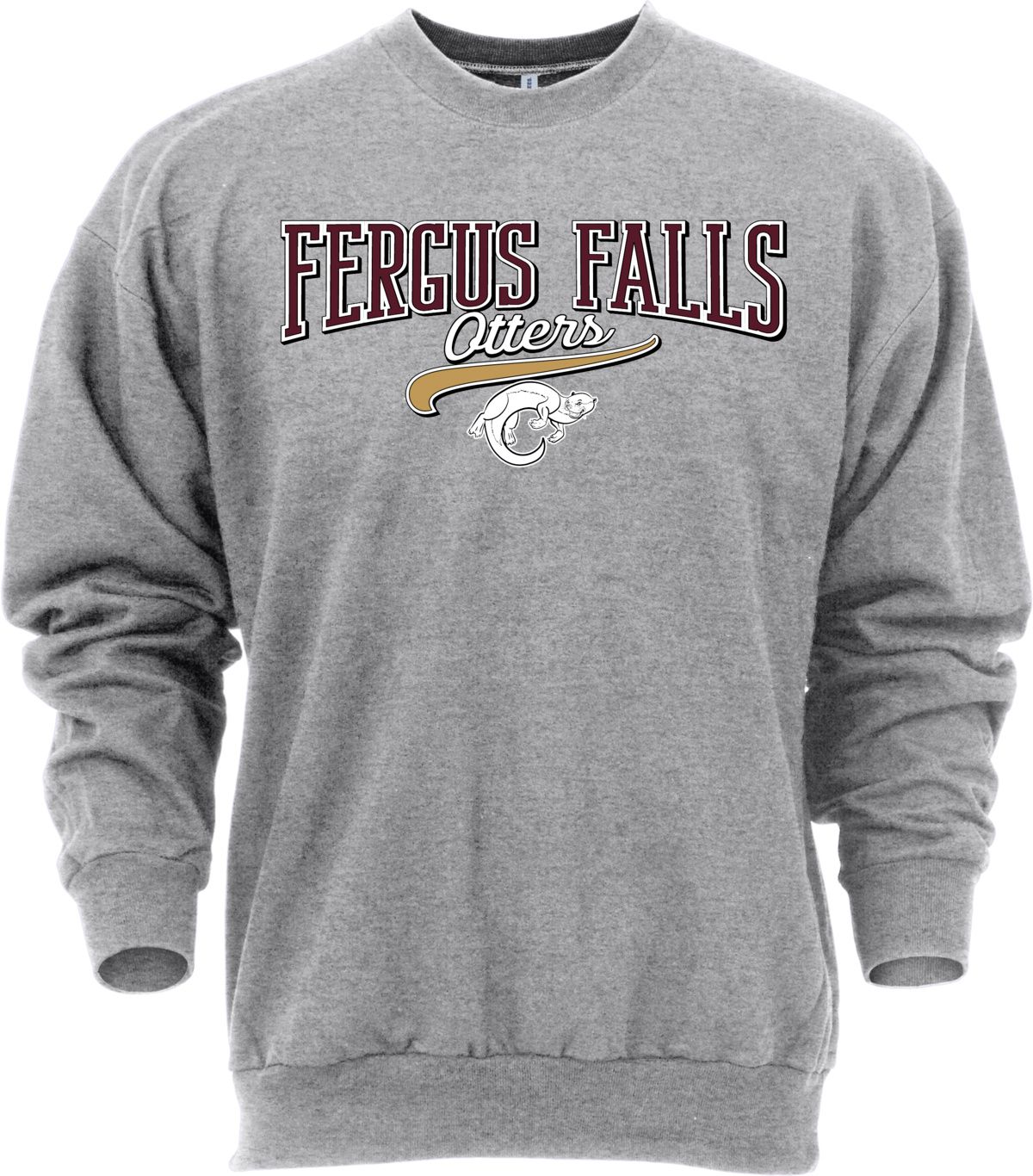 Ohiopyle Prints Adult Fergus Falls Senior High Grey Catch Crewneck Sweatshirt