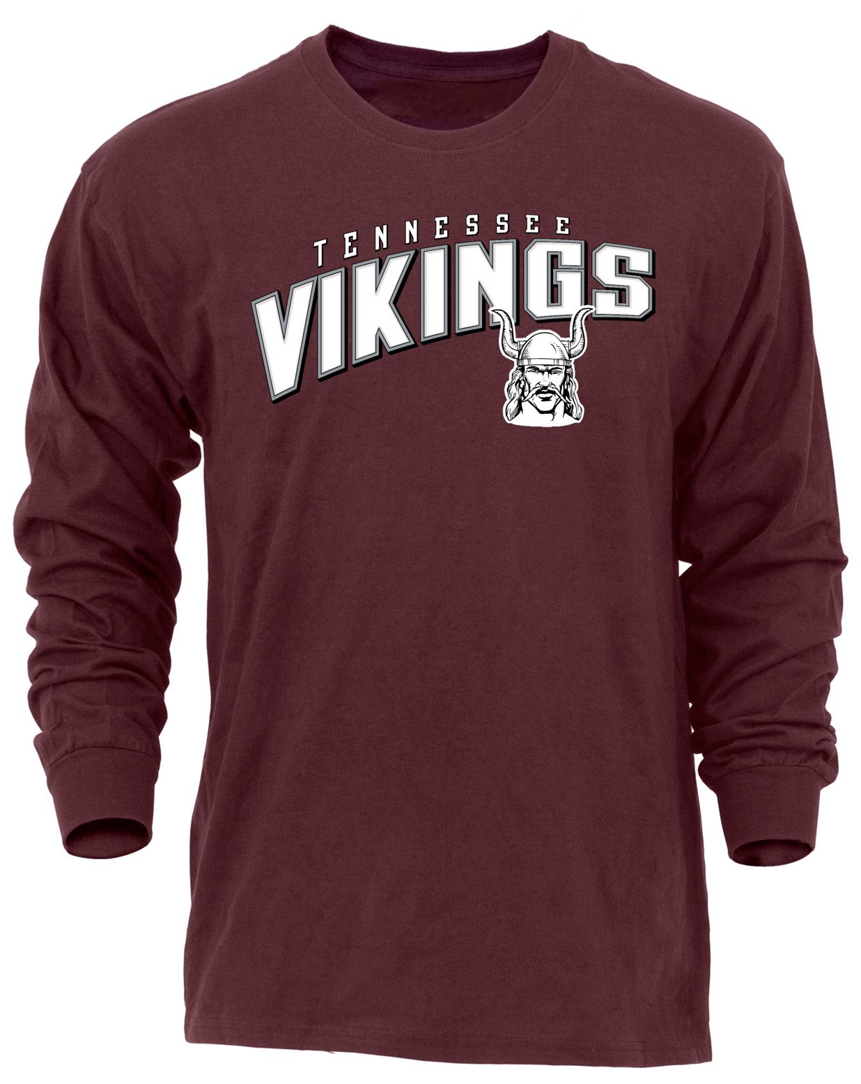 Ohiopyle Prints Adult Tennessee High School Maroon Flyball Long Sleeve Shirt