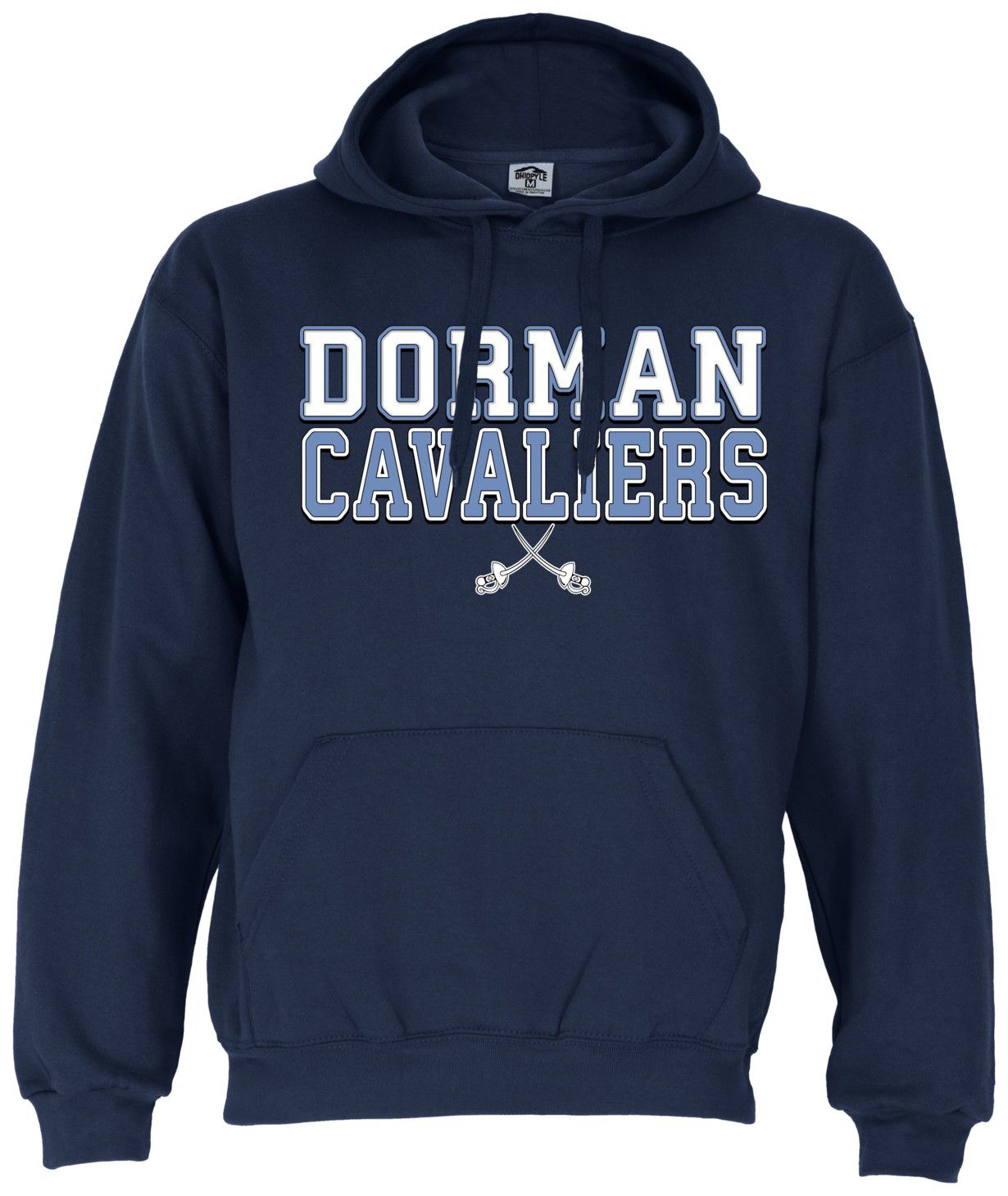 Ohiopyle Prints Adult Dorman High School Navy Field Hooded Sweatshirt
