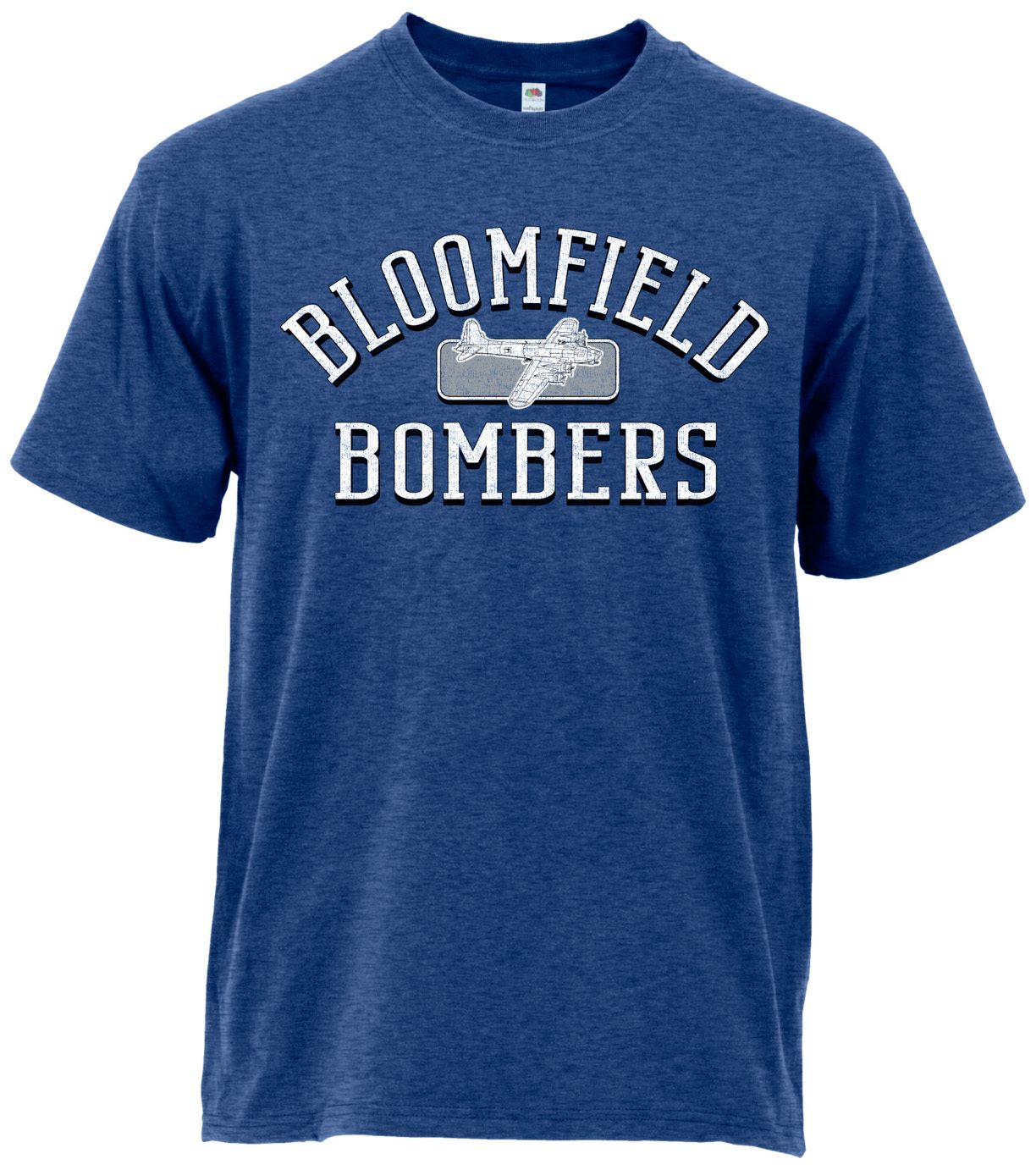 Ohiopyle Prints Adult Bloomfield Central School Heather Royal Blue Plate Ultimate T-Shirt