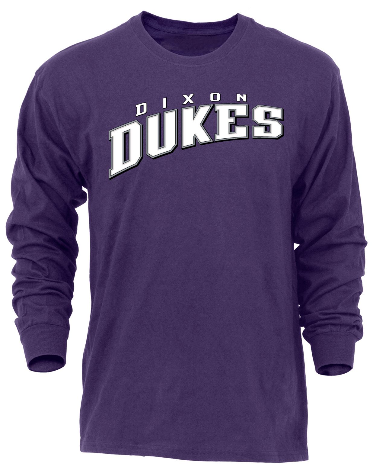 Ohiopyle Prints Adult Dixon High School Purple Flyball Long Sleeve Shirt