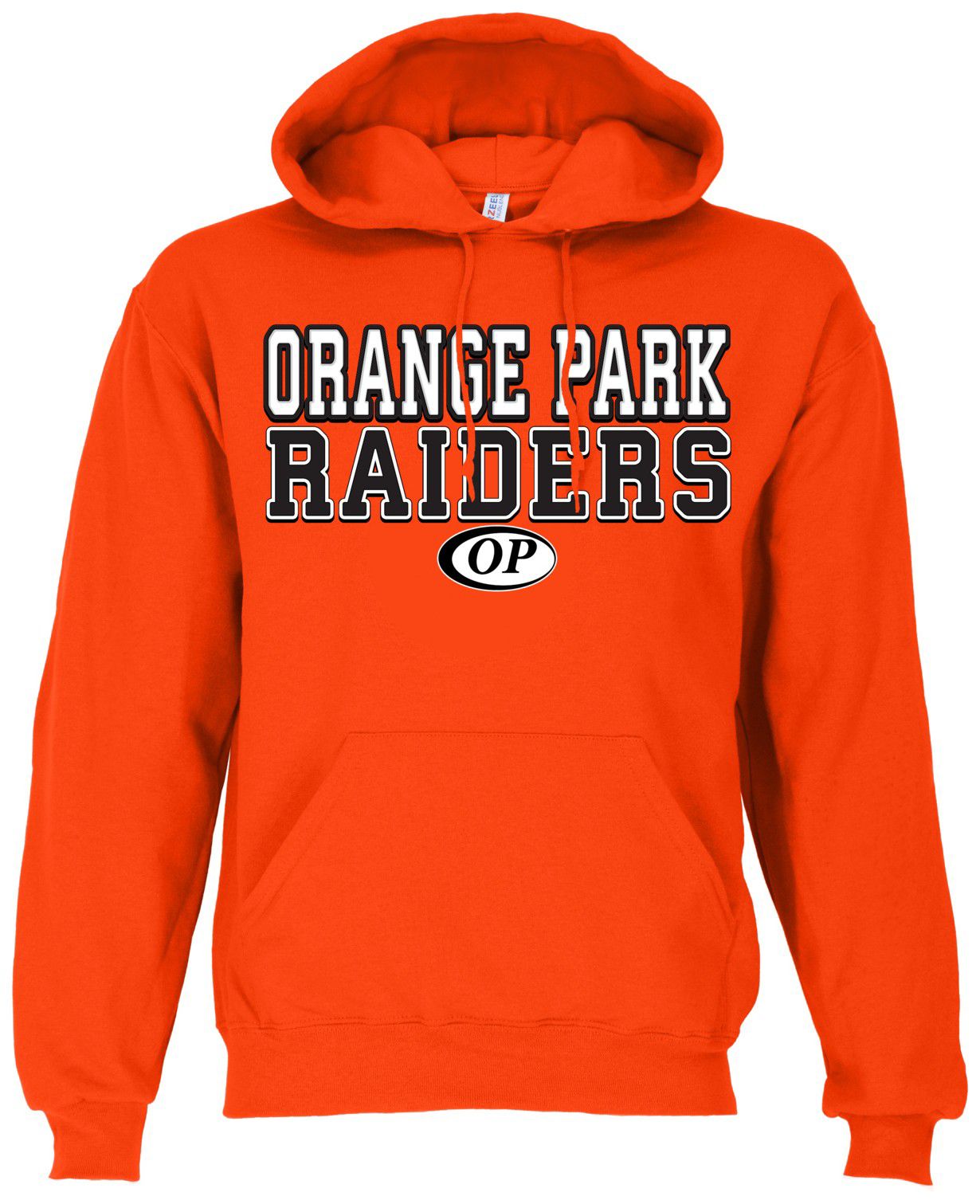 Ohiopyle Prints Adult Orange Park High School Orange Field Hooded Sweatshirt