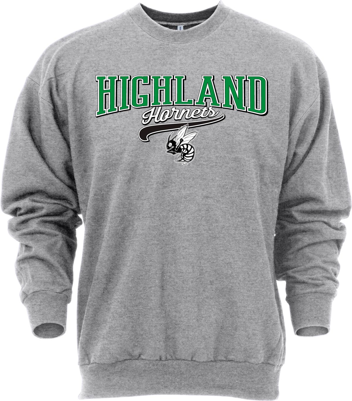 Ohiopyle Prints Adult Highland High School Grey Catch Crewneck Sweatshirt