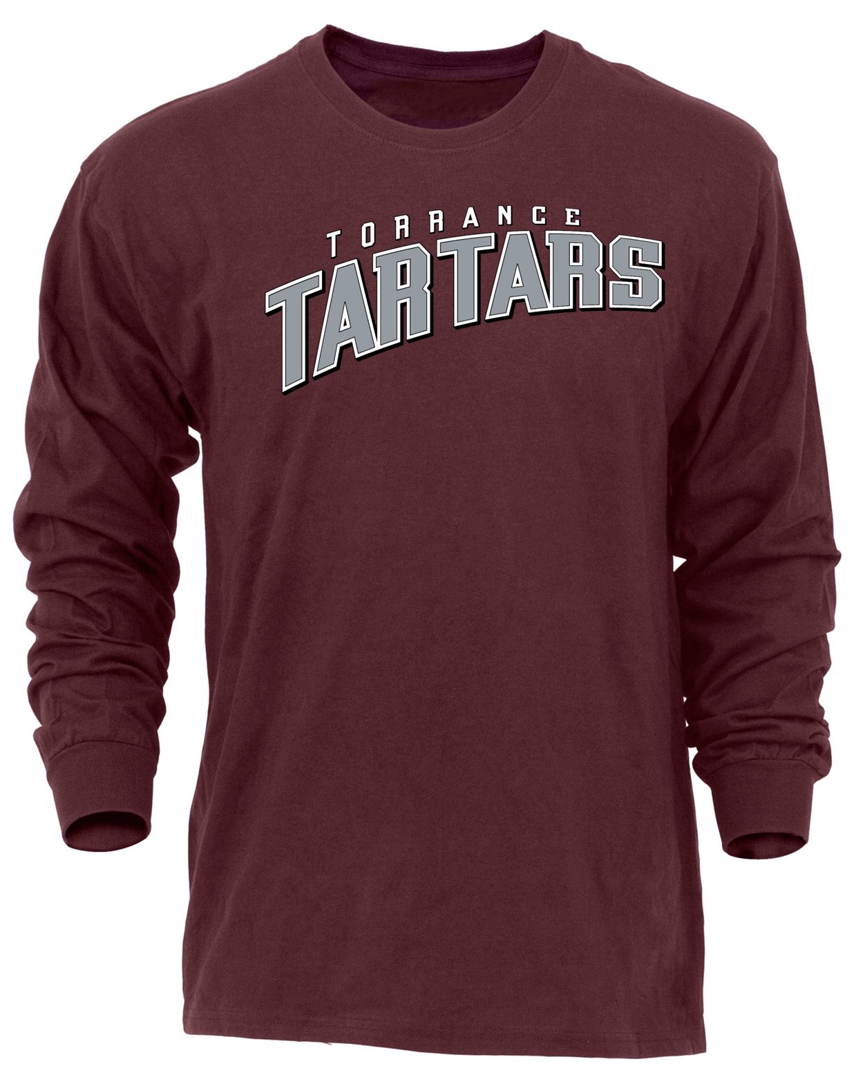 Ohiopyle Prints Adult Torrance High School Maroon Flyball Long Sleeve Shirt
