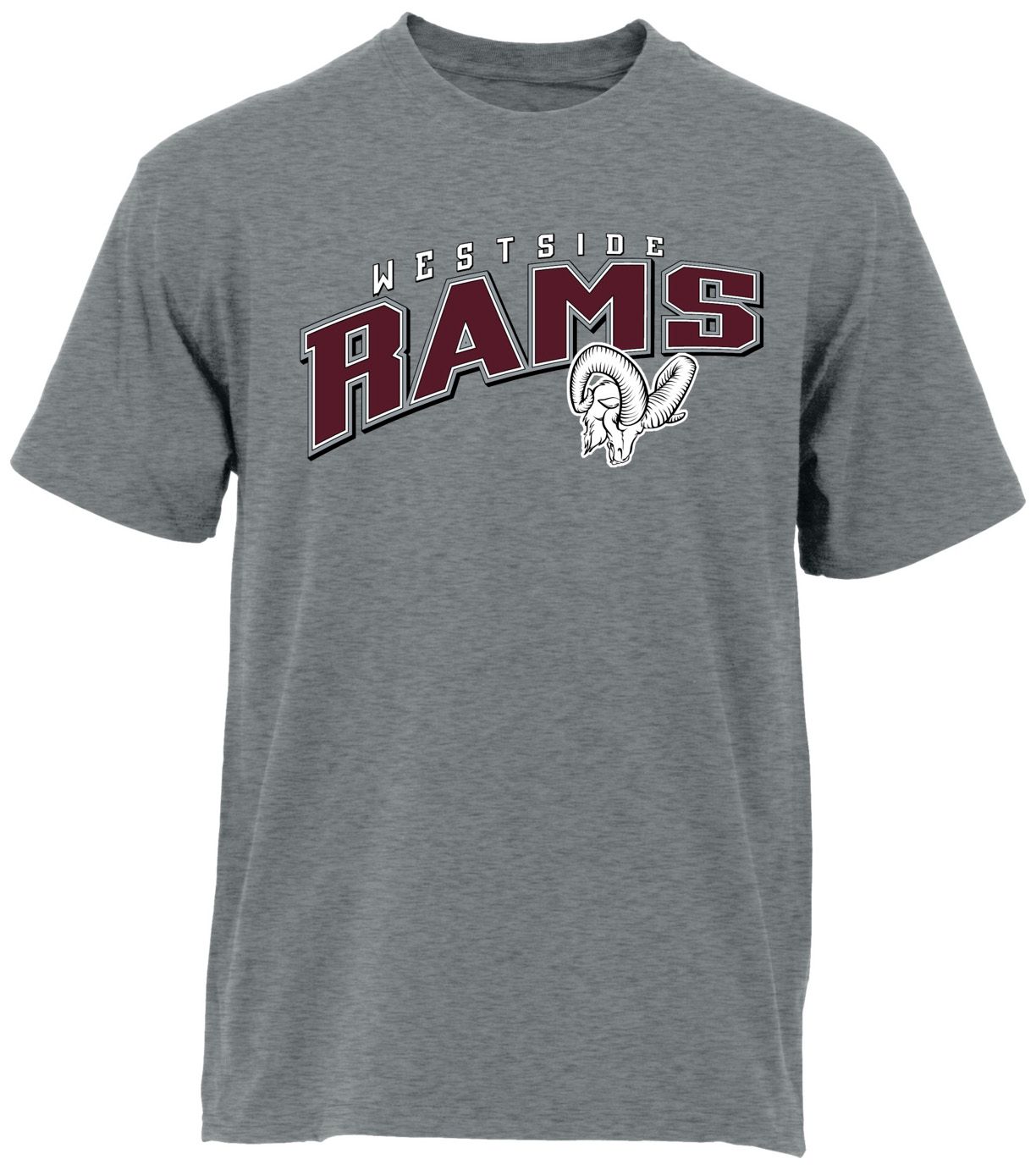 Ohiopyle Prints Adult Westside High School Grey Flyball Ultimate T-Shirt