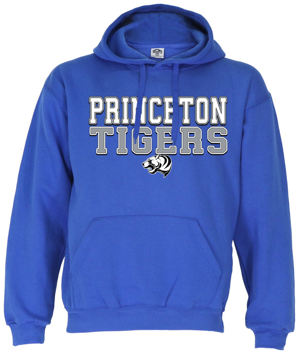 Ohiopyle Prints Adult Princeton High School Royal Blue Field Hooded Sweatshirt