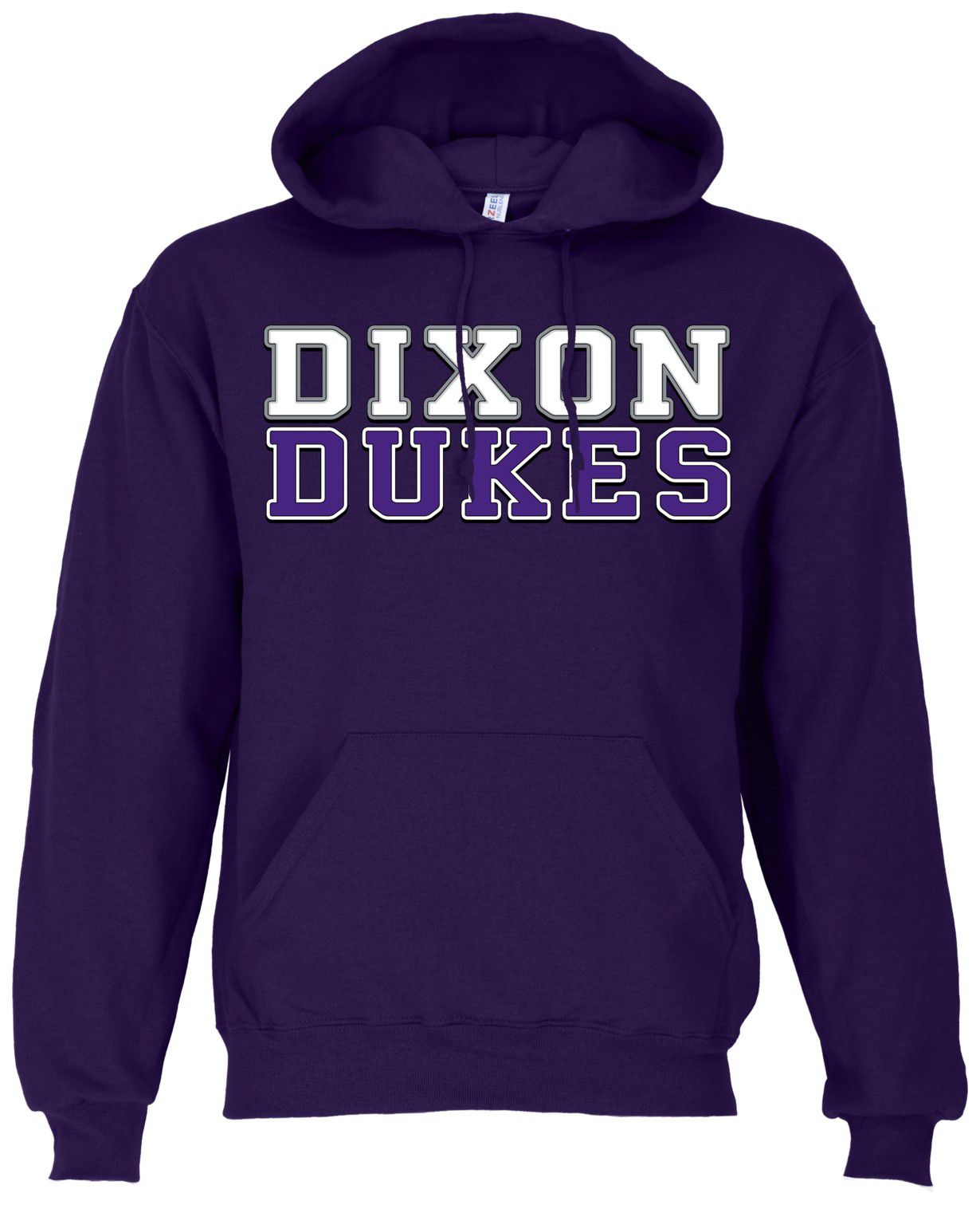 Ohiopyle Prints Adult Dixon High School Purple Field Hooded Sweatshirt