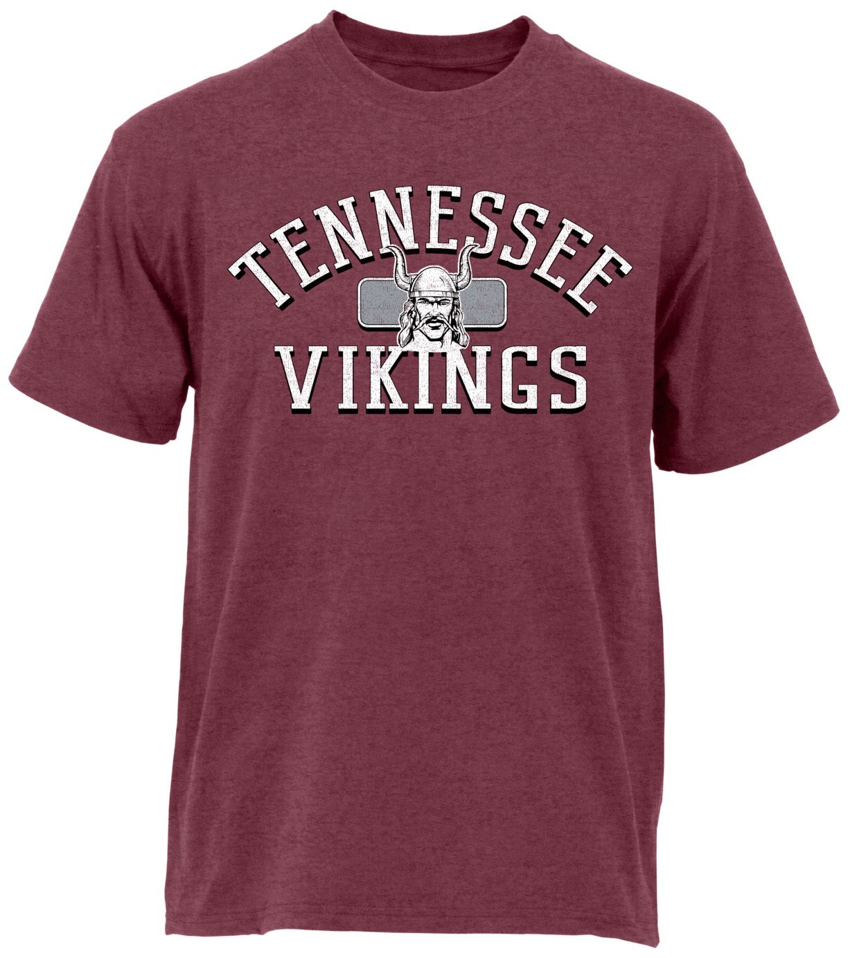 Ohiopyle Prints Adult Tennessee High School Heather Maroon Plate T-Shirt