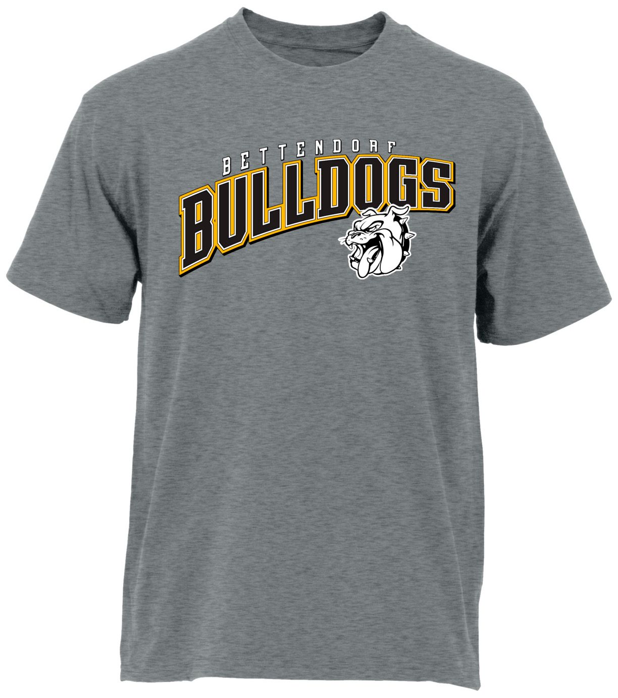 Ohiopyle Prints Adult Bettendorf High School Grey Flyball Ultimate T-Shirt