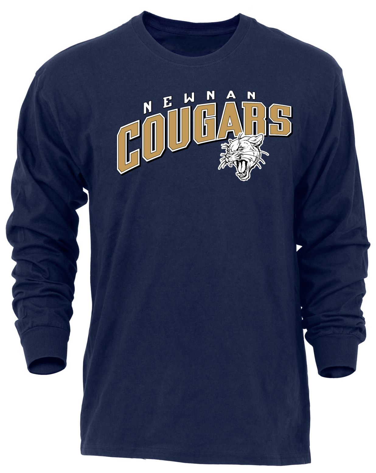 Ohiopyle Prints Adult Newnan High School Navy Flyball Long Sleeve Shirt