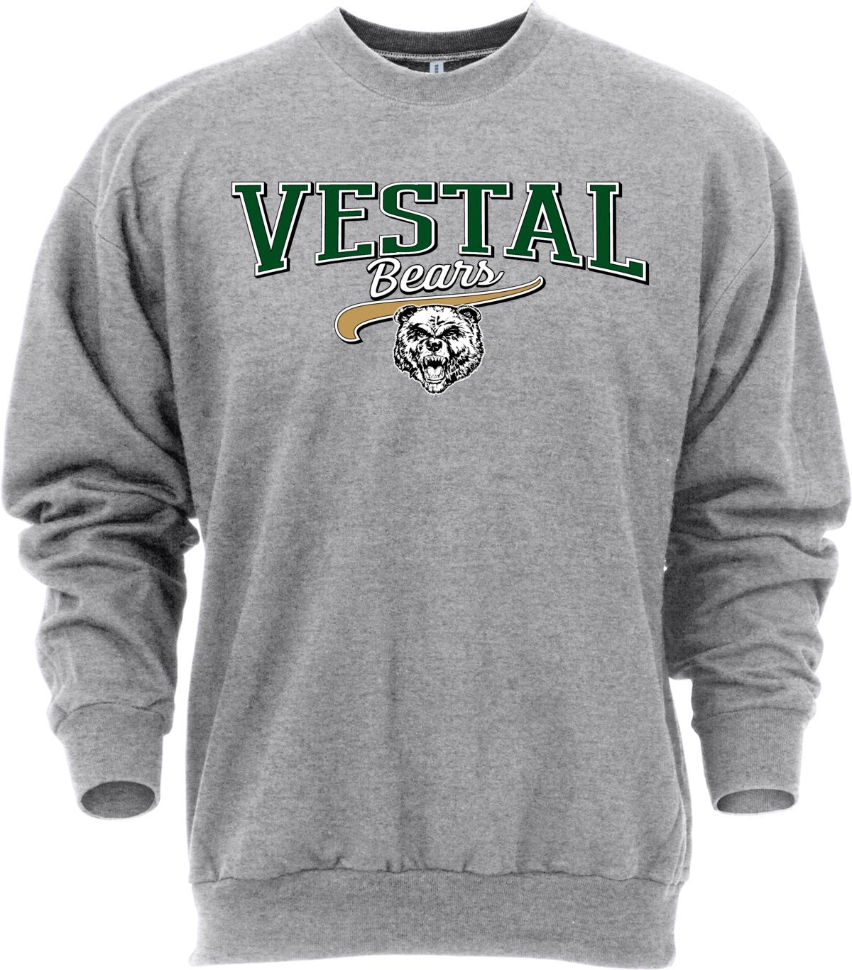 Ohiopyle Prints Adult Vestal Senior High School Grey Catch Crewneck Sweatshirt