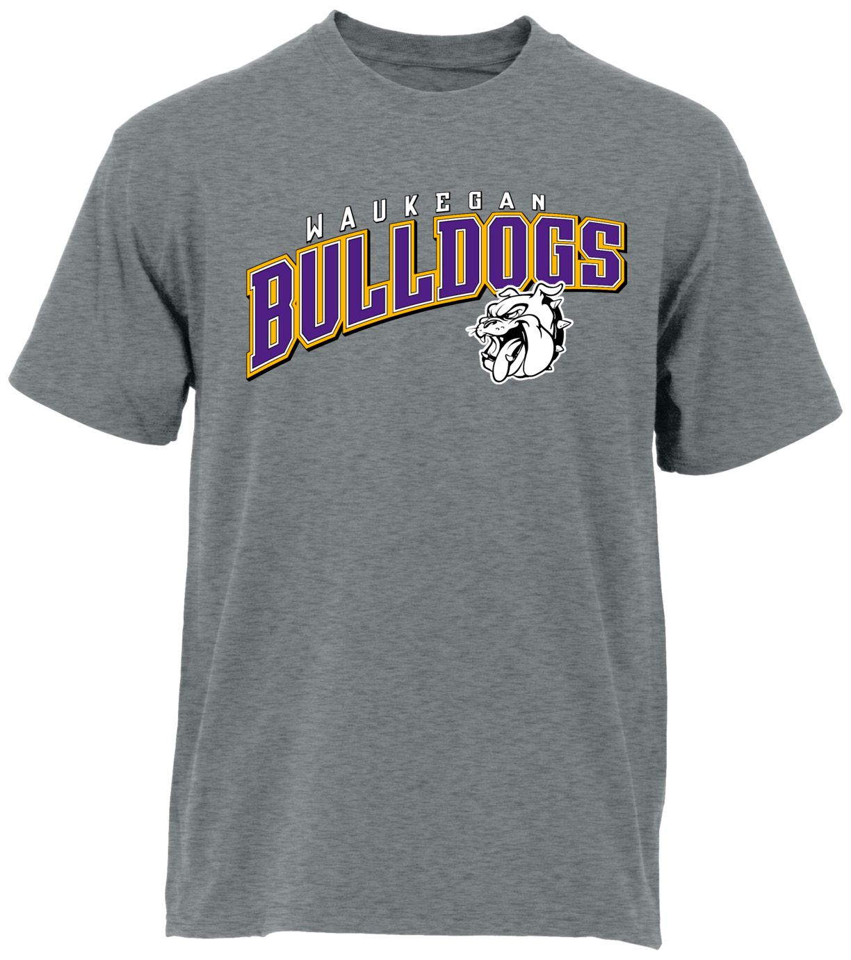 Ohiopyle Prints Adult Waukegan High School Grey Flyball Ultimate T-Shirt
