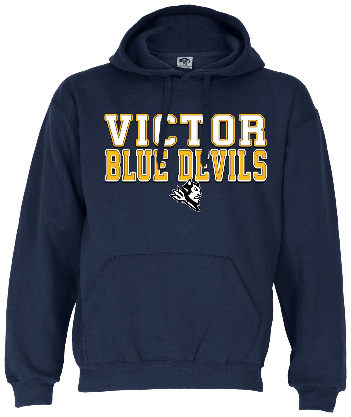 Ohiopyle Prints Adult Victor High School Navy Field Hooded Sweatshirt
