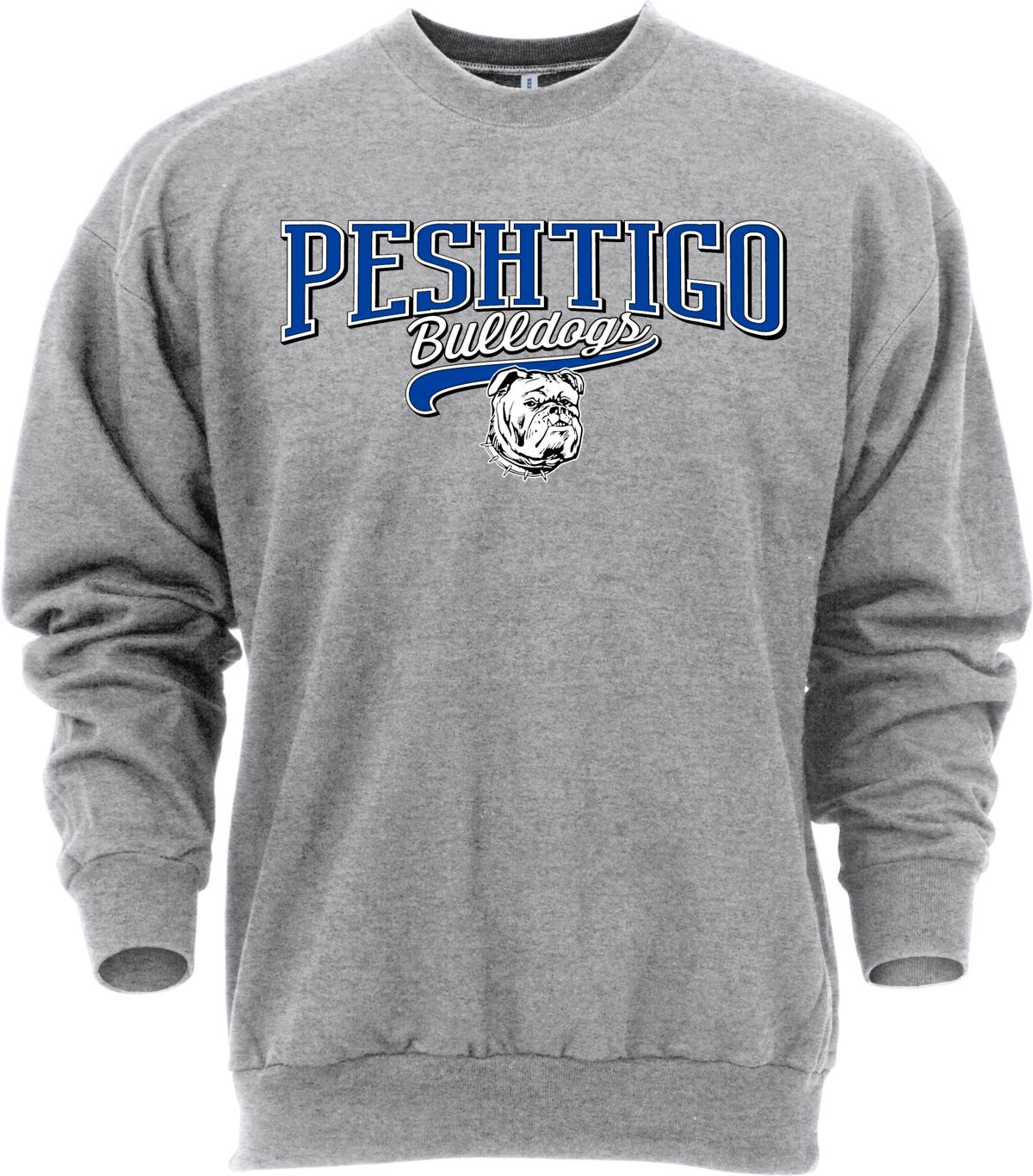 Ohiopyle Prints Adult Peshtigo High School Grey Catch Crewneck Sweatshirt