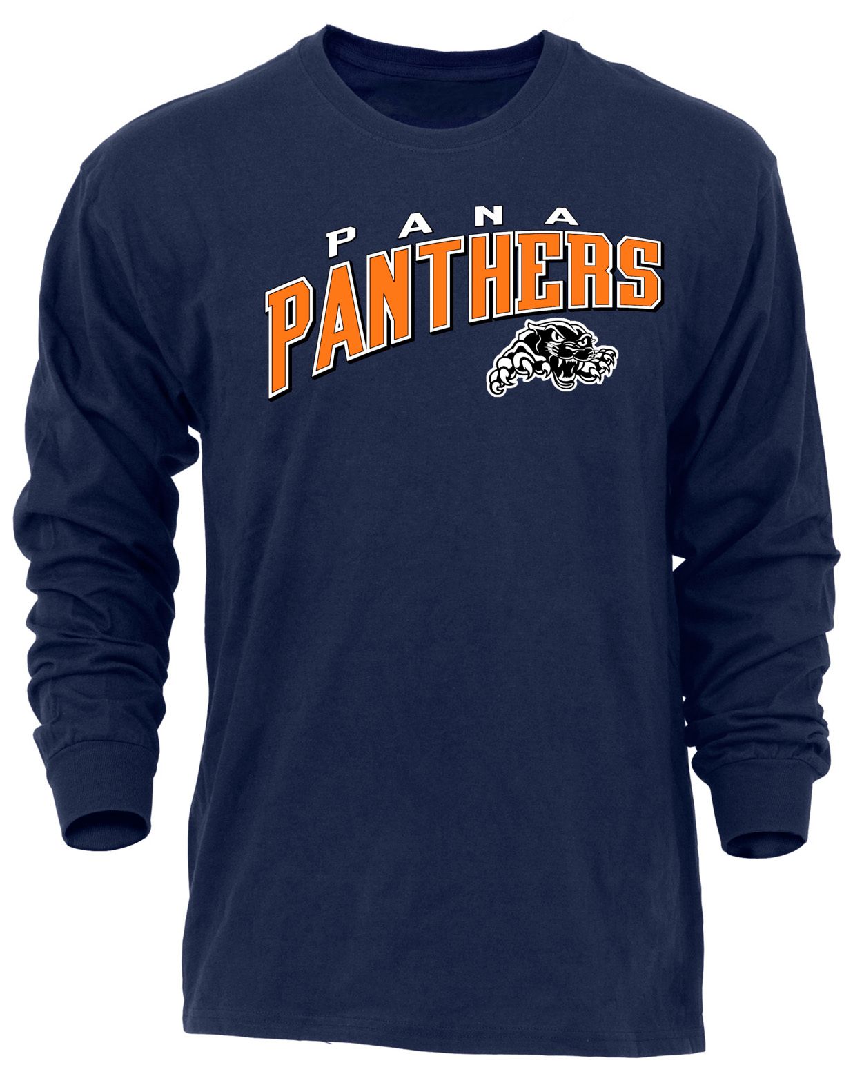 Ohiopyle Prints Adult Pana High School Navy Flyball Long Sleeve Shirt