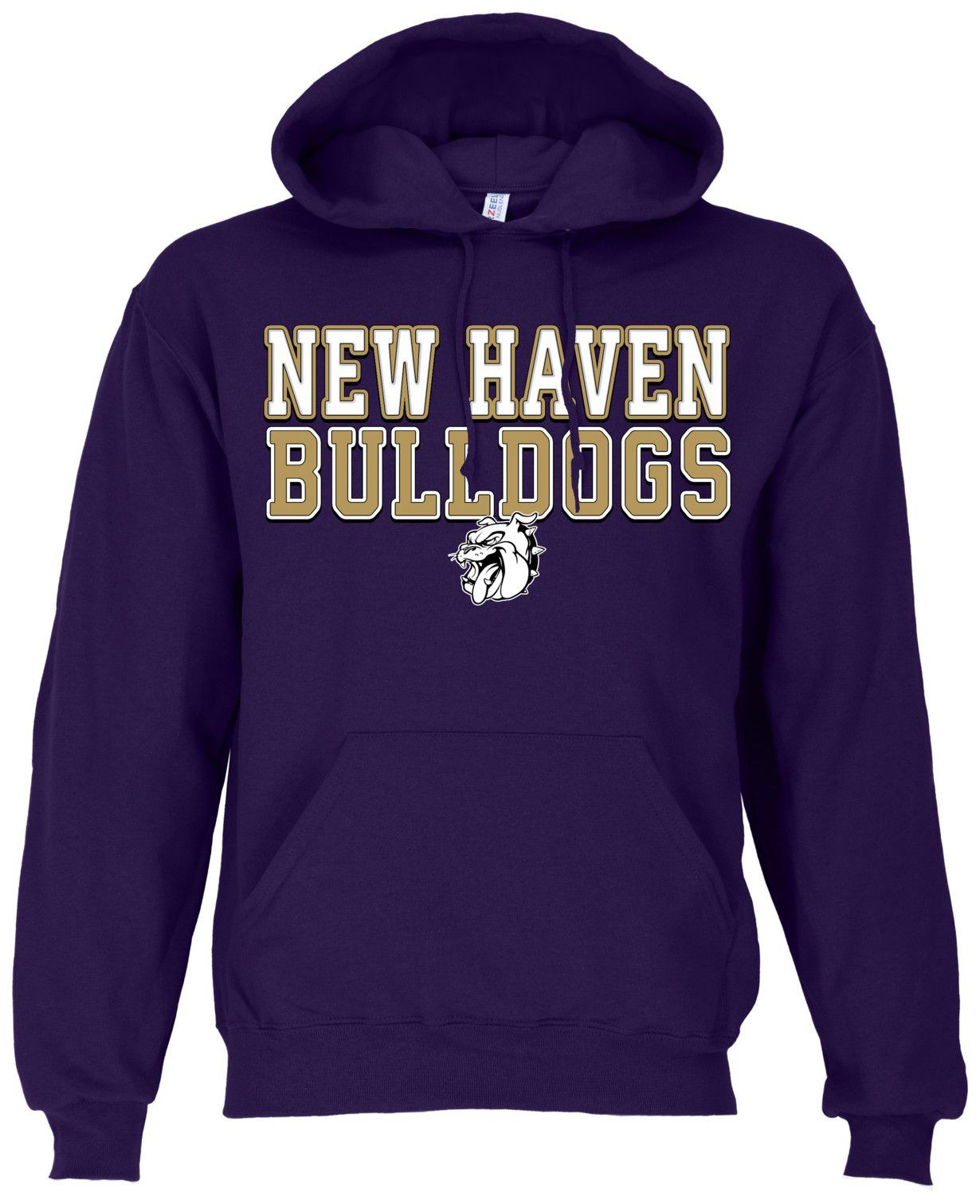 Ohiopyle Prints Adult New Haven High School Purple Field Hooded Sweatshirt