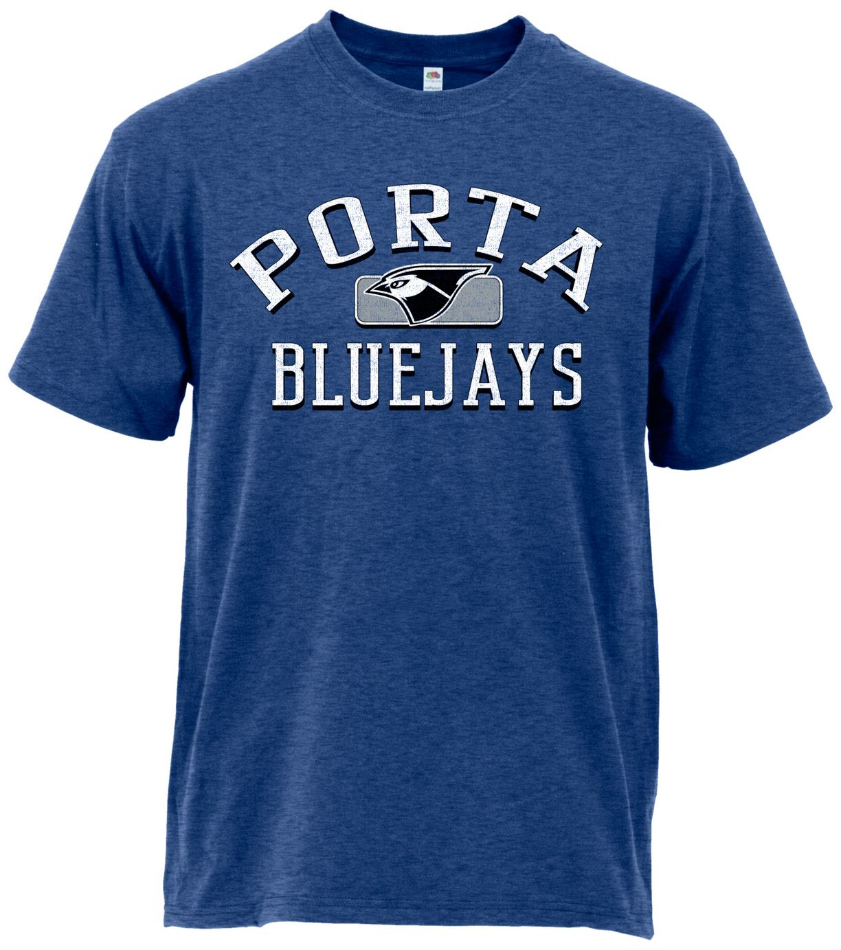 Ohiopyle Prints Adult Porta Junior-Senior High School Heather Royal Blue Plate Ultimate T-Shirt