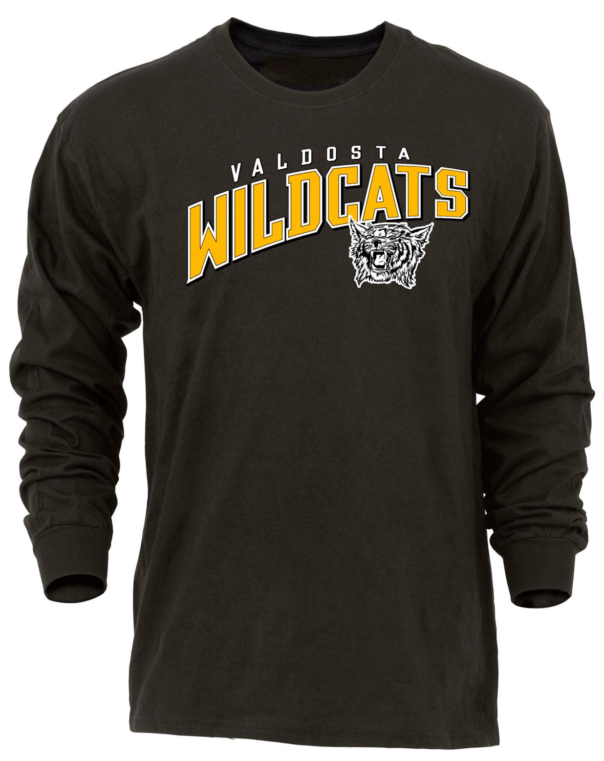 Ohiopyle Prints Adult Valdosta High School Black Flyball Long Sleeve Shirt
