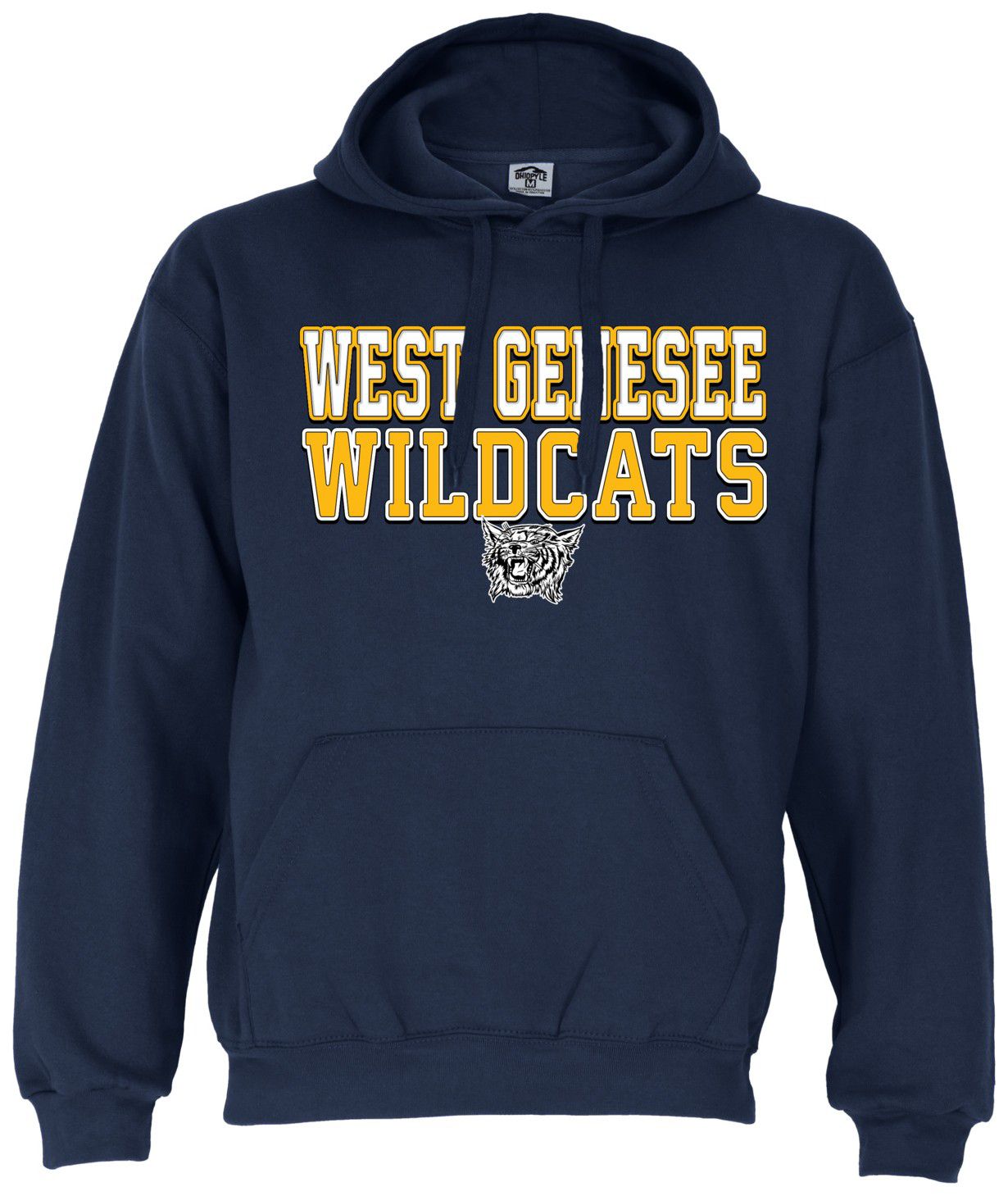 Ohiopyle Prints Adult West Genesee High School Navy Field Hooded Sweatshirt