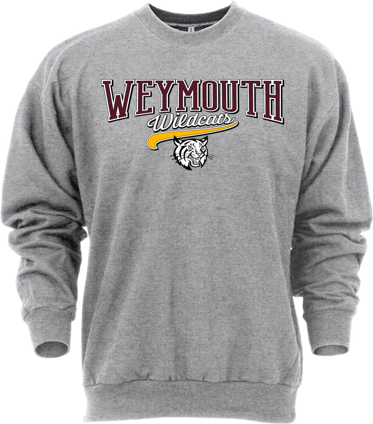 Ohiopyle Prints Adult Weymouth High School Grey Catch Crewneck Sweatshirt