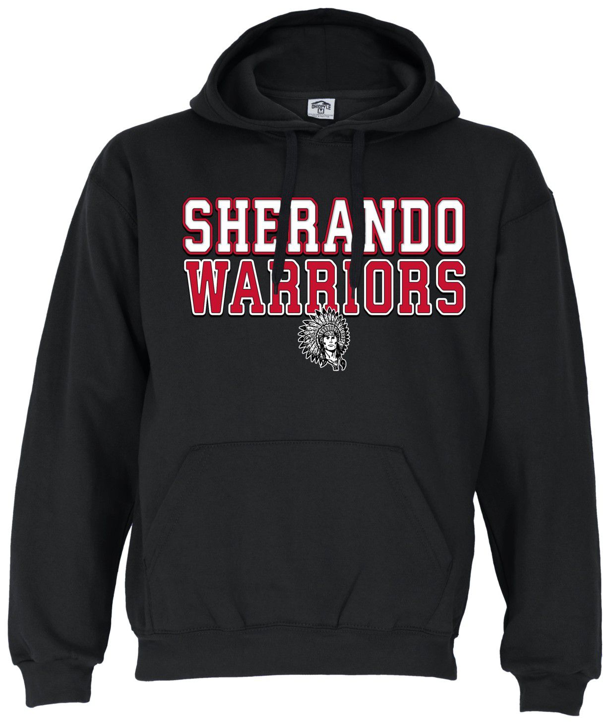 Ohiopyle Prints Adult Sherando High School Black Field Hooded Sweatshirt