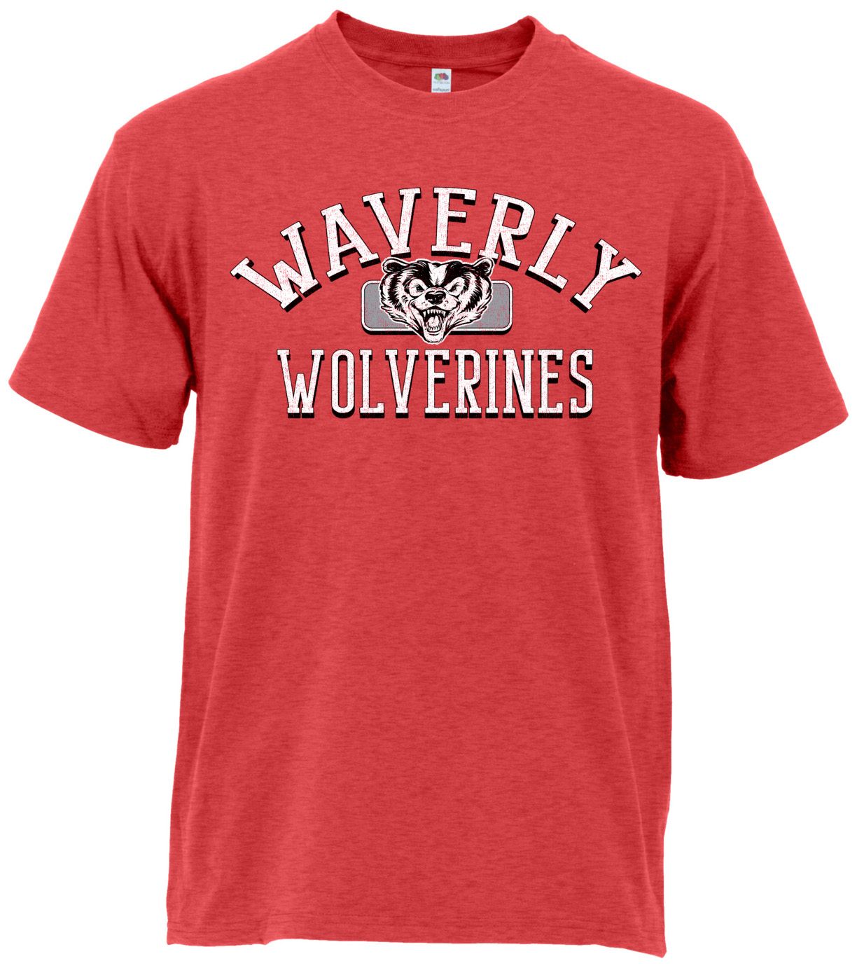 Ohiopyle Prints Adult Waverly High School Heather Red Plate Ultimate T-Shirt