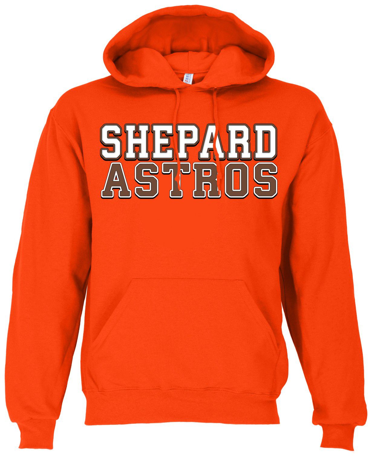 Ohiopyle Prints Adult Shepard High School Orange Field Hooded Sweatshirt