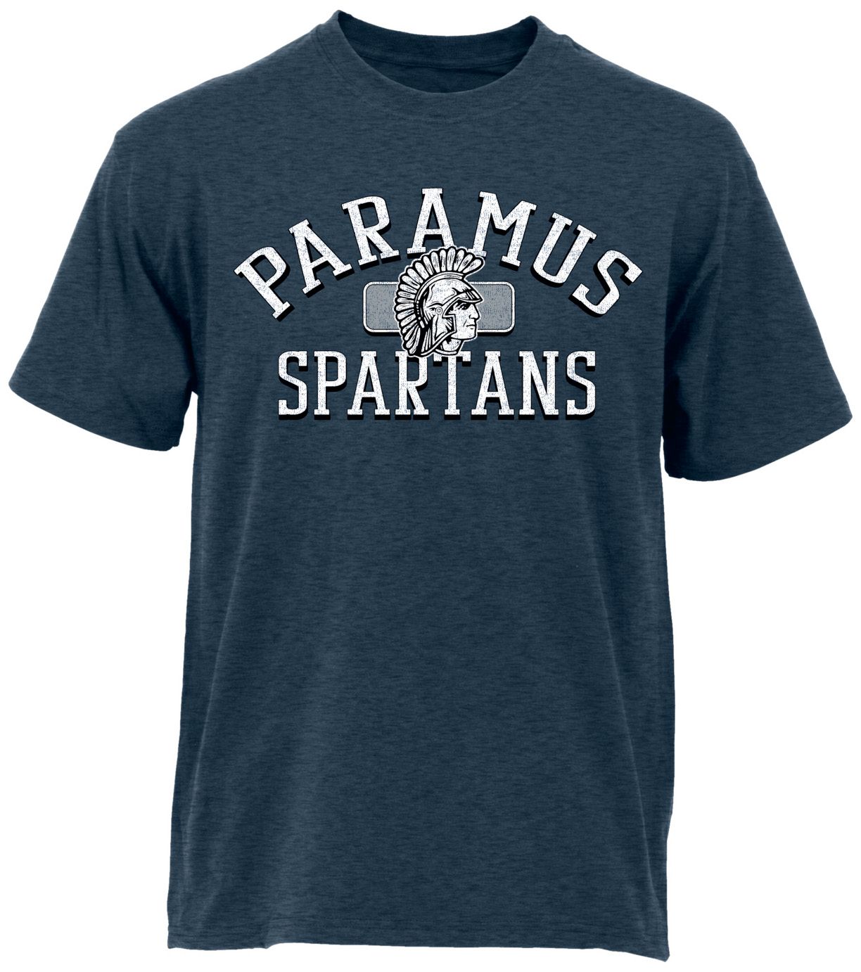Ohiopyle Prints Adult Paramus High School Heather Navy Plate Ultimate T-Shirt