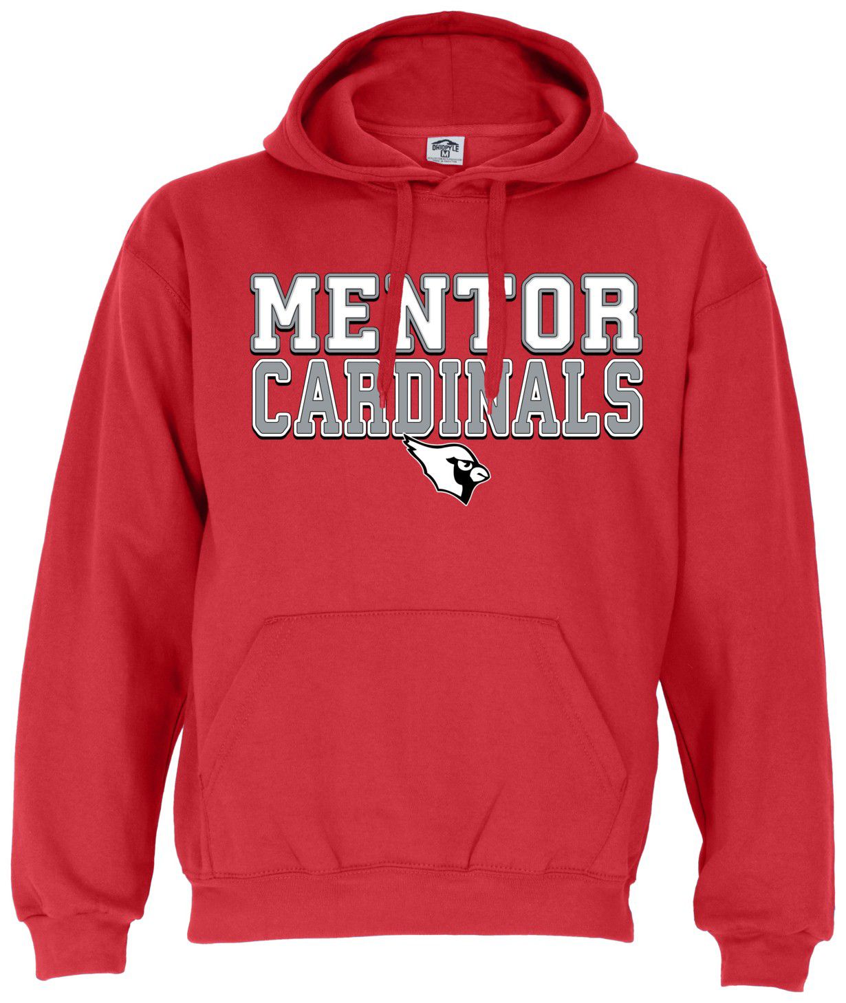 Ohiopyle Prints Adult Mentor High School Red Field Hooded Sweatshirt