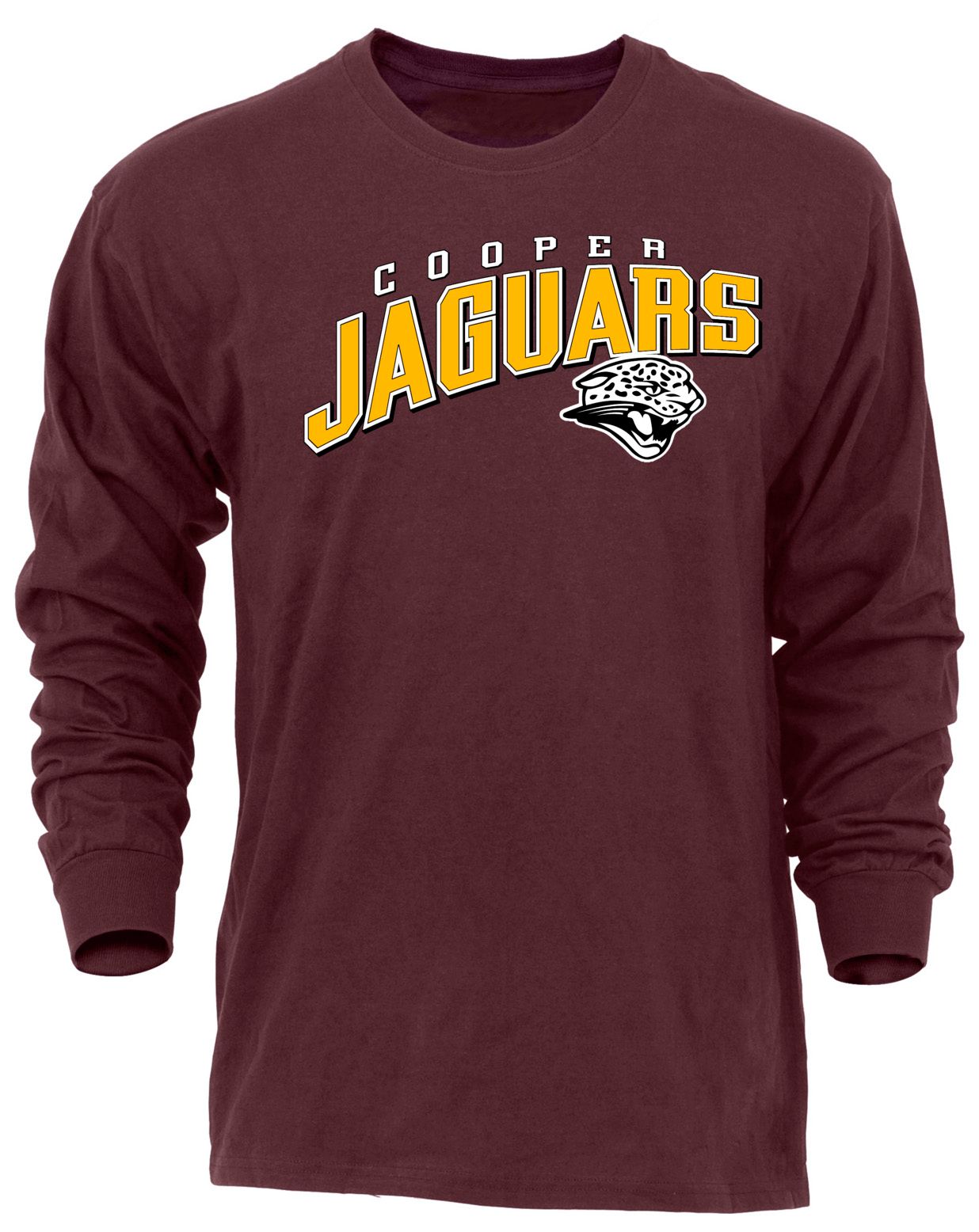 Ohiopyle Prints Adult Cooper High School Maroon Flyball Long Sleeve Shirt