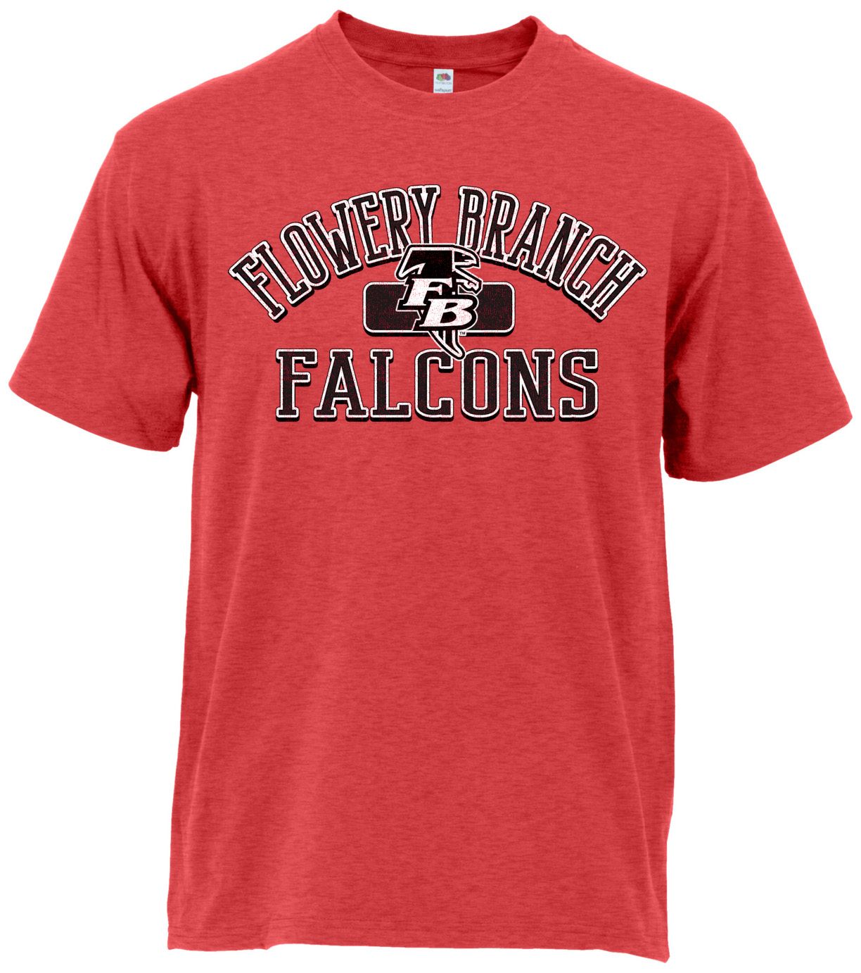 Ohiopyle Prints Adult Flowery Branch High School Heather Red Plate Ultimate T-Shirt