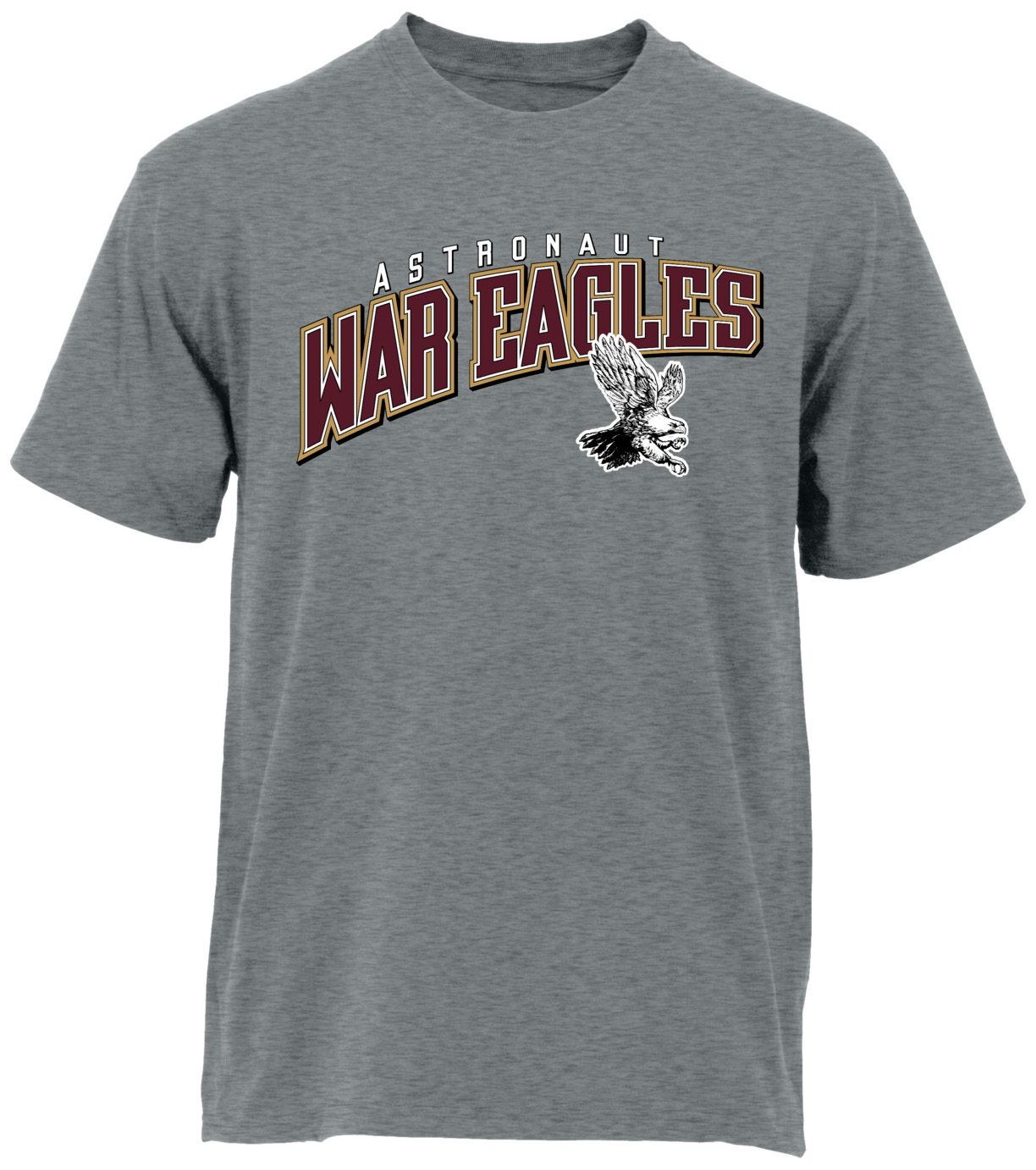 Ohiopyle Prints Adult Astronaut High School Grey Flyball Ultimate T-Shirt