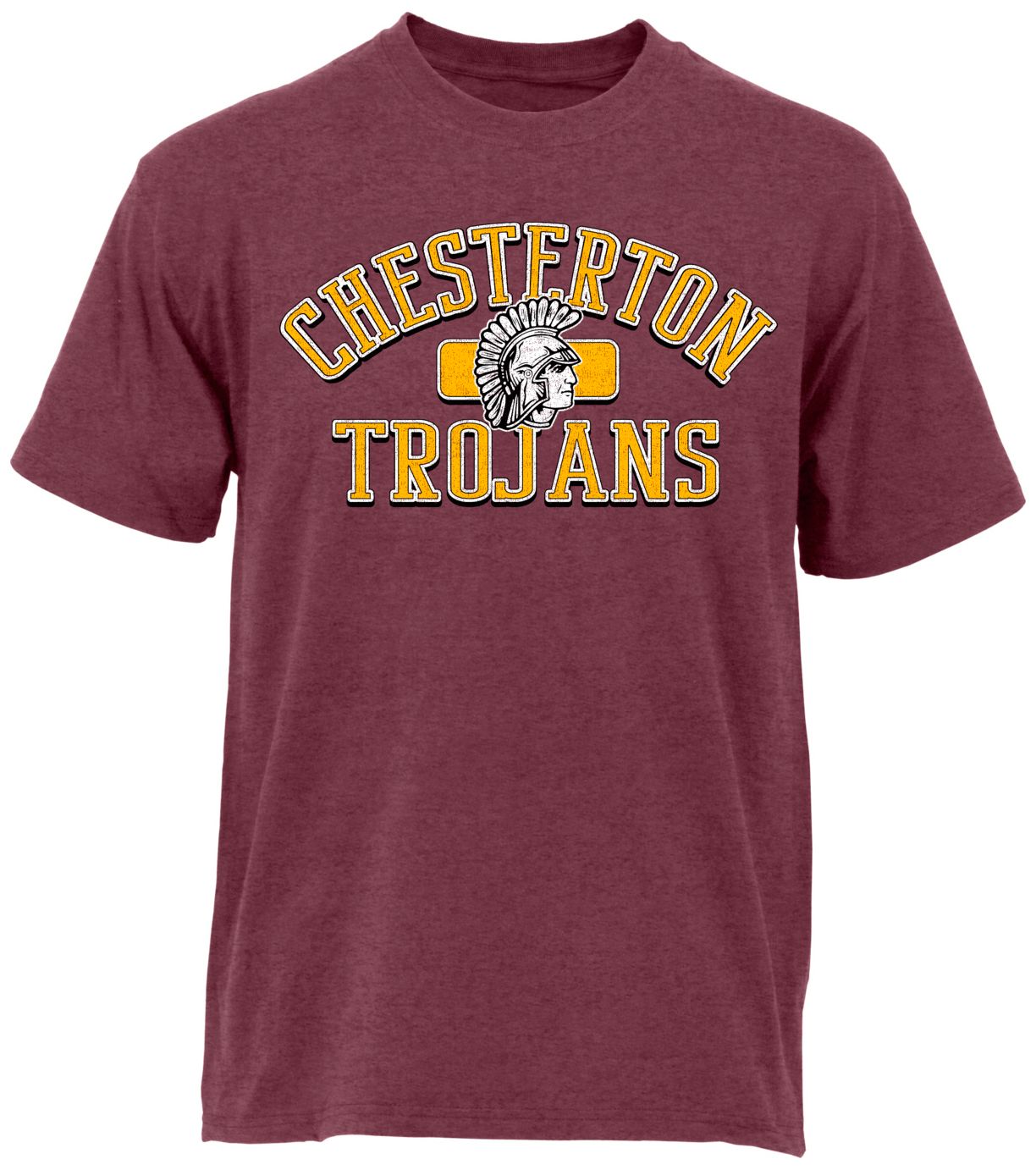 Ohiopyle Prints Adult Chesterton High School Heather Maroon Plate T-Shirt