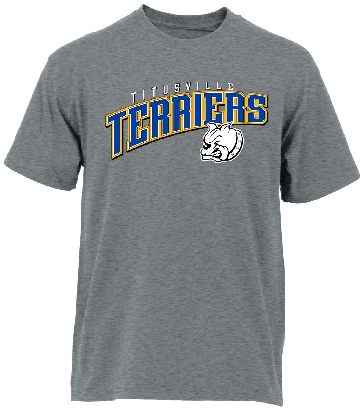 Ohiopyle Prints Adult Titusville High School Grey Flyball Ultimate T-Shirt