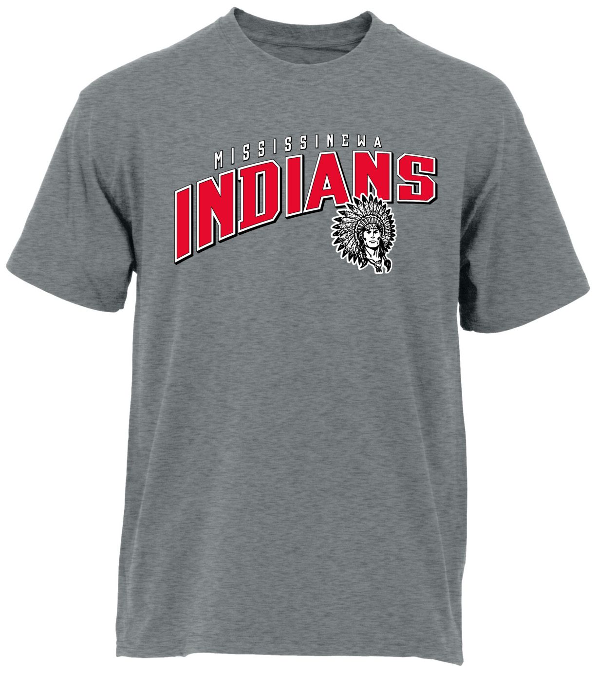 Ohiopyle Prints Adult Mississinewa High School Grey Flyball Ultimate T-Shirt