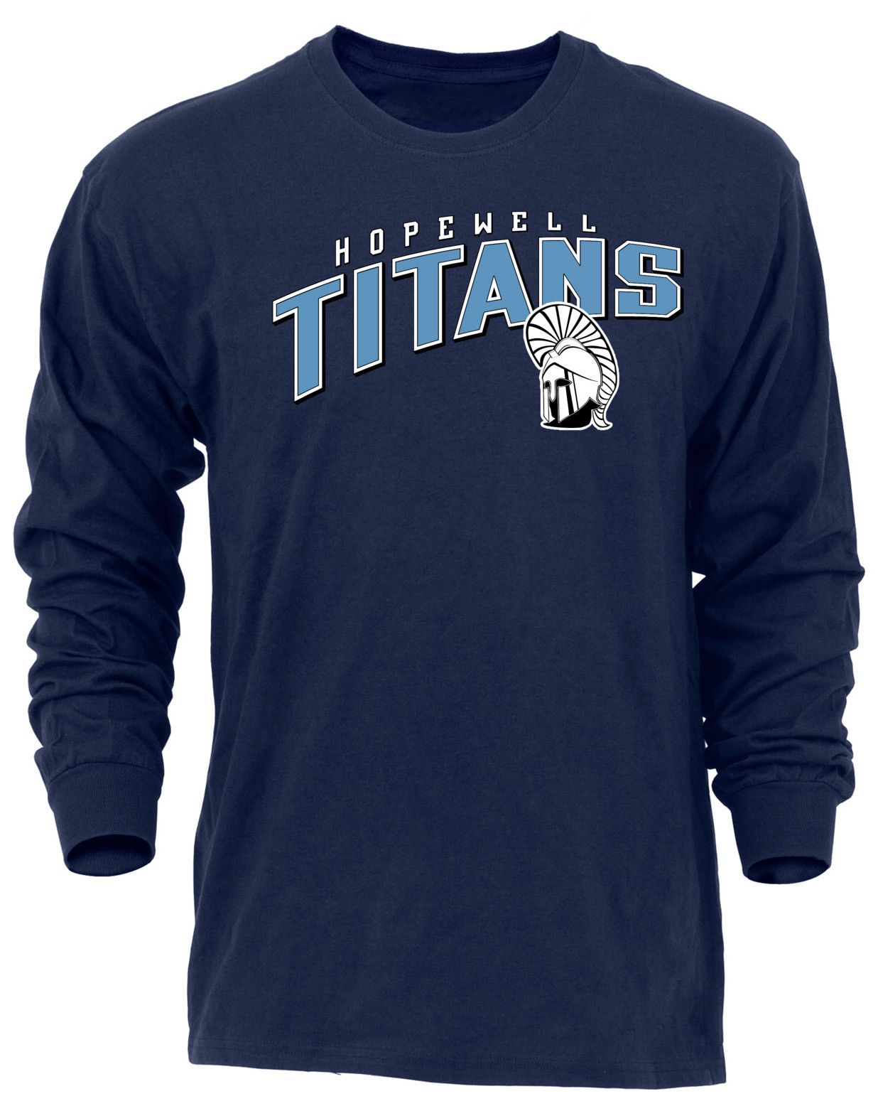 Ohiopyle Prints Adult Hopewell High School Navy Flyball Long Sleeve Shirt