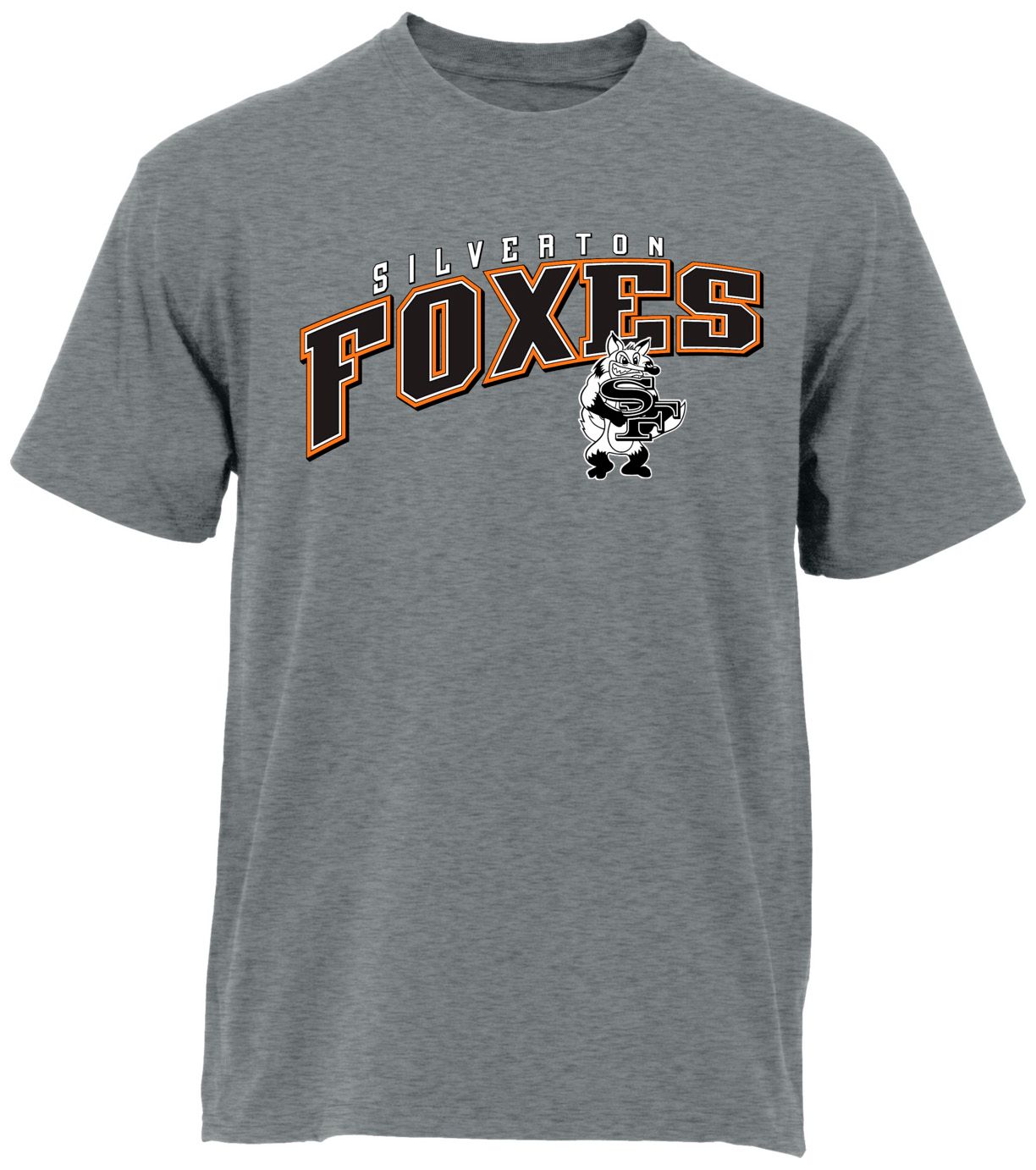Ohiopyle Prints Adult Silverton High School Grey Flyball Ultimate T-Shirt