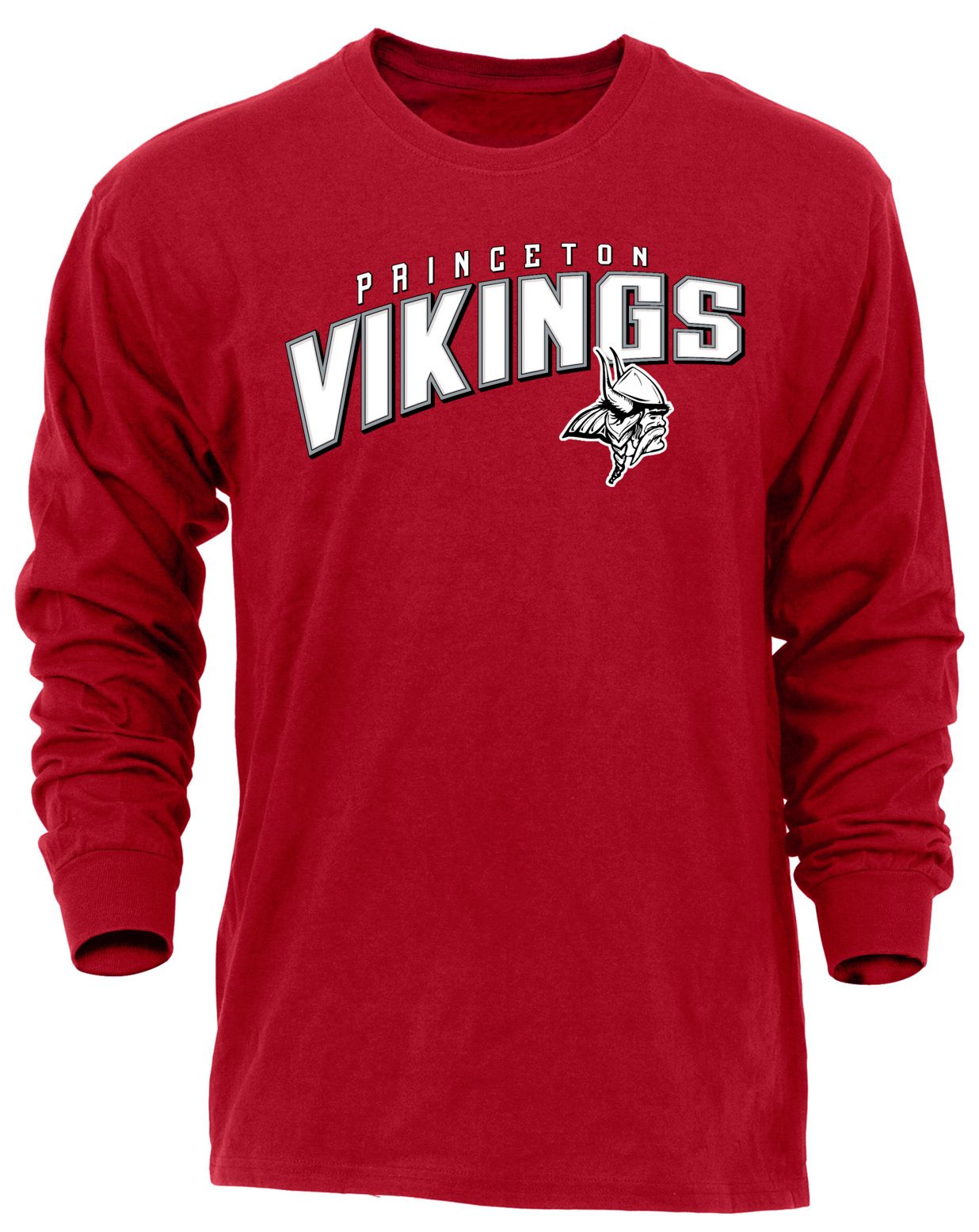 Ohiopyle Prints Adult Princeton High School Red Flyball Long Sleeve Shirt