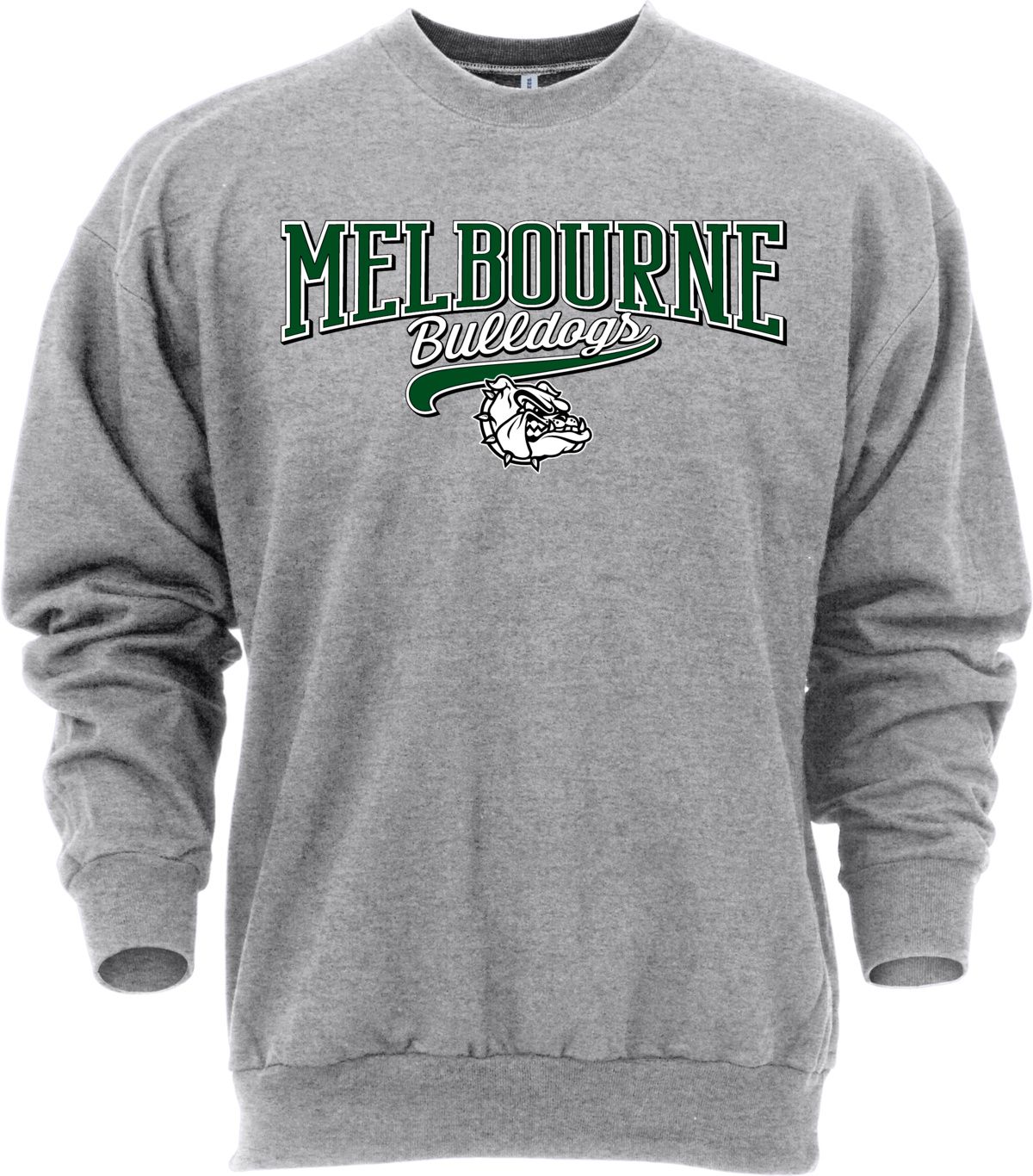 Ohiopyle Prints Adult Melbourne High School Grey Catch Crewneck Sweatshirt