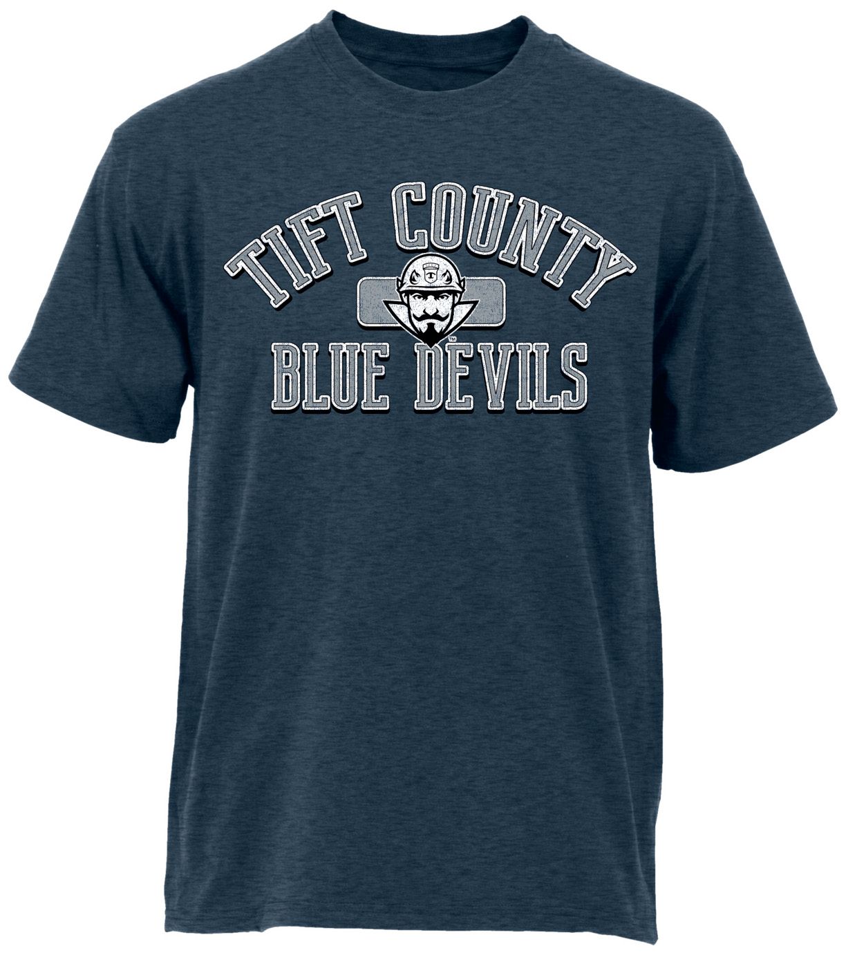 Ohiopyle Prints Adult Tift County High School Heather Navy Plate Ultimate T-Shirt