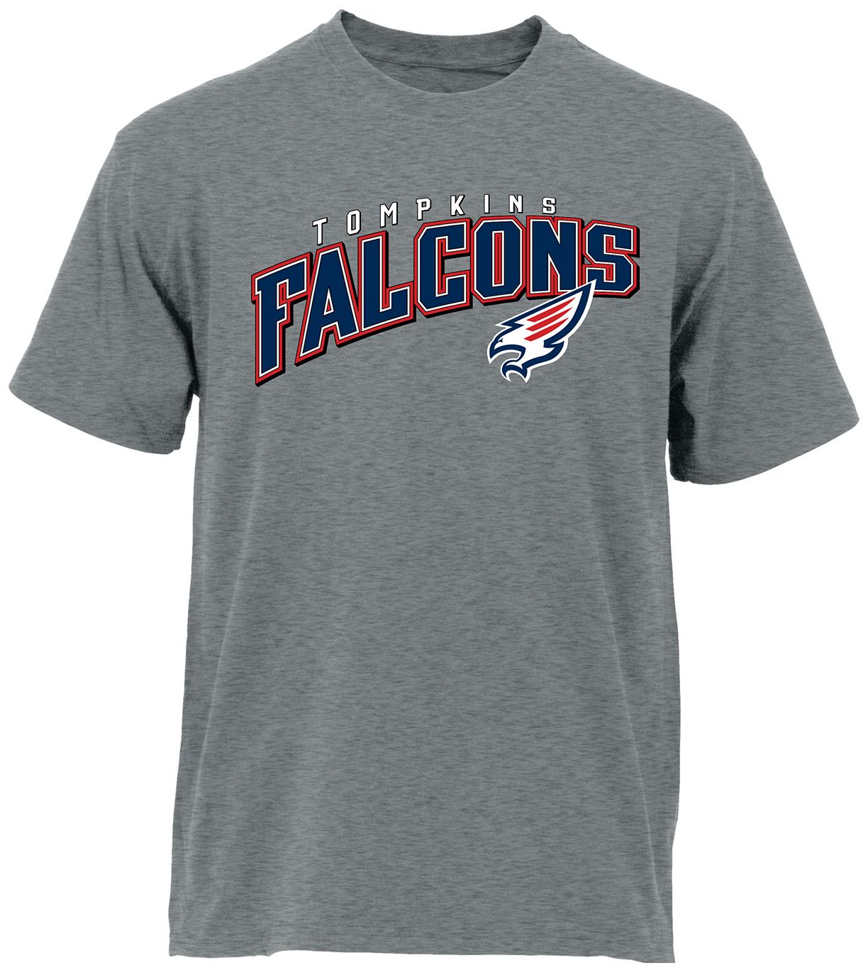 Ohiopyle Prints Adult Tompkins High School Grey Flyball Ultimate T-Shirt