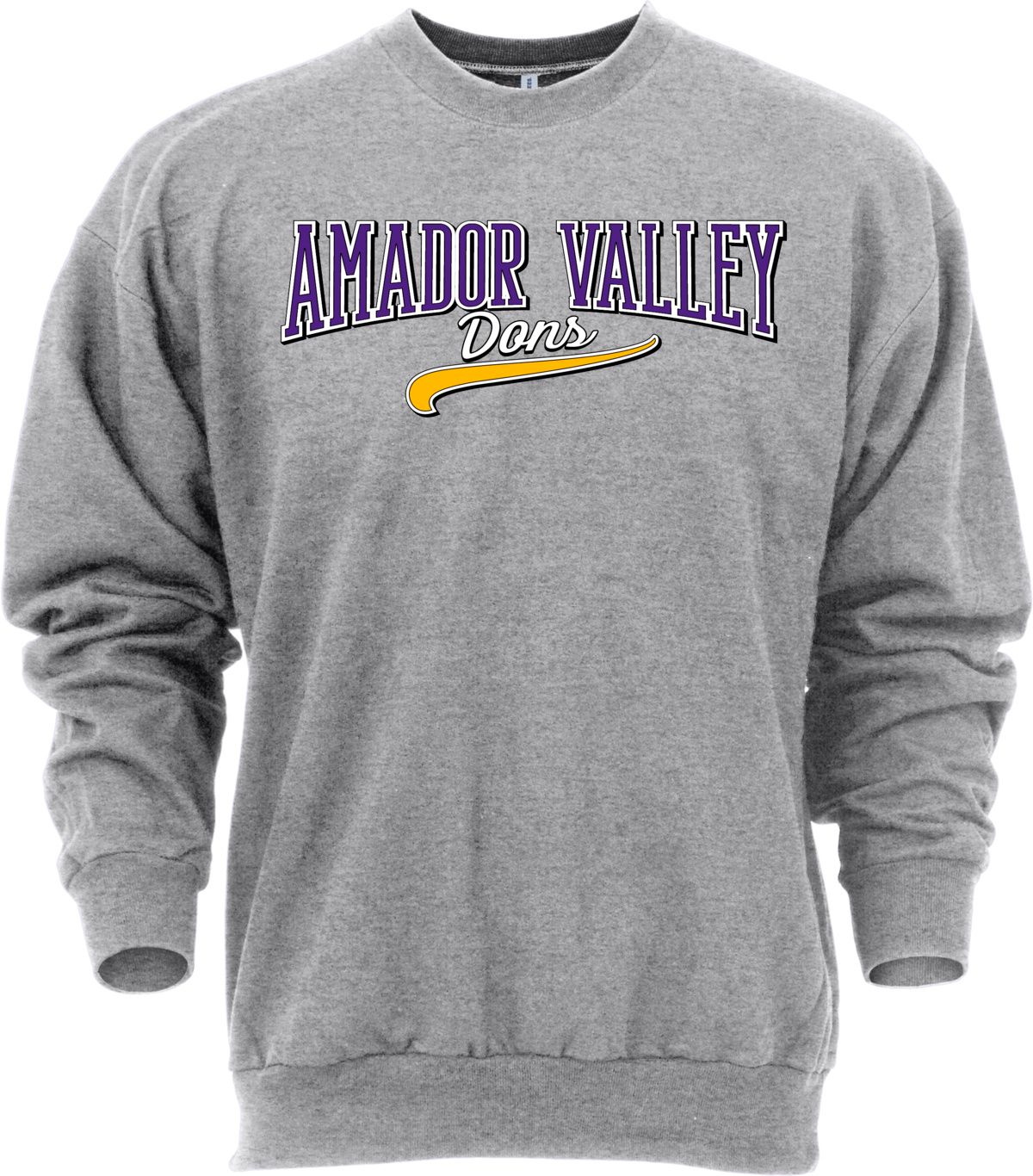 Ohiopyle Prints Adult Amador Valley High School Grey Catch Crewneck Sweatshirt