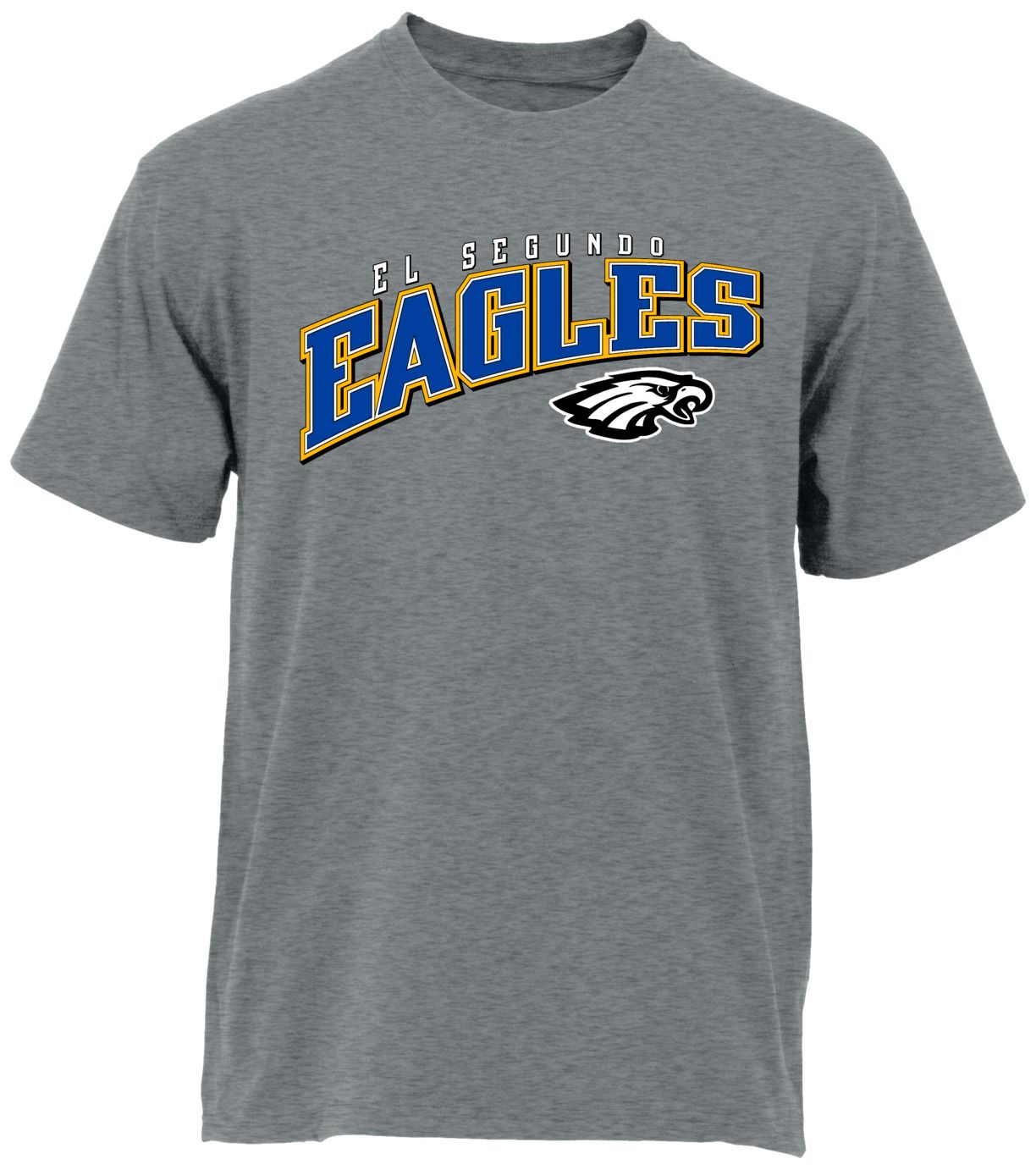 Ohiopyle Prints Adult El Segundo High School Grey Flyball Ultimate T-Shirt, Men's
