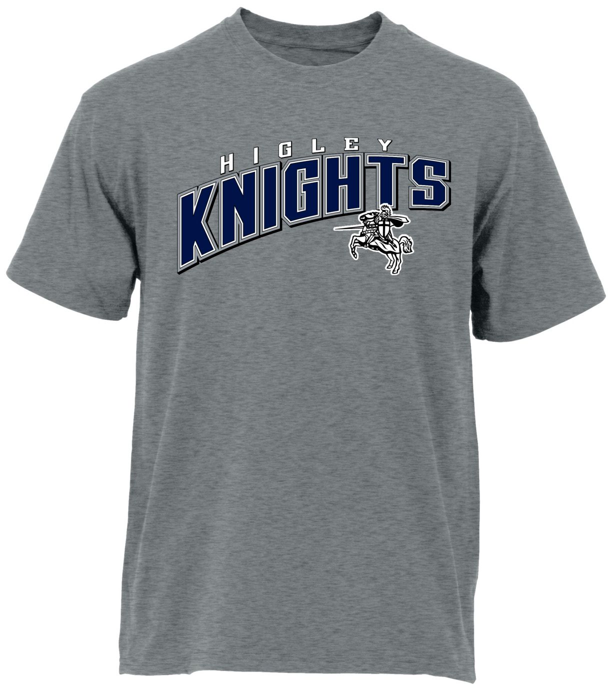 Ohiopyle Prints Adult Higley High School Grey Flyball Ultimate T-Shirt