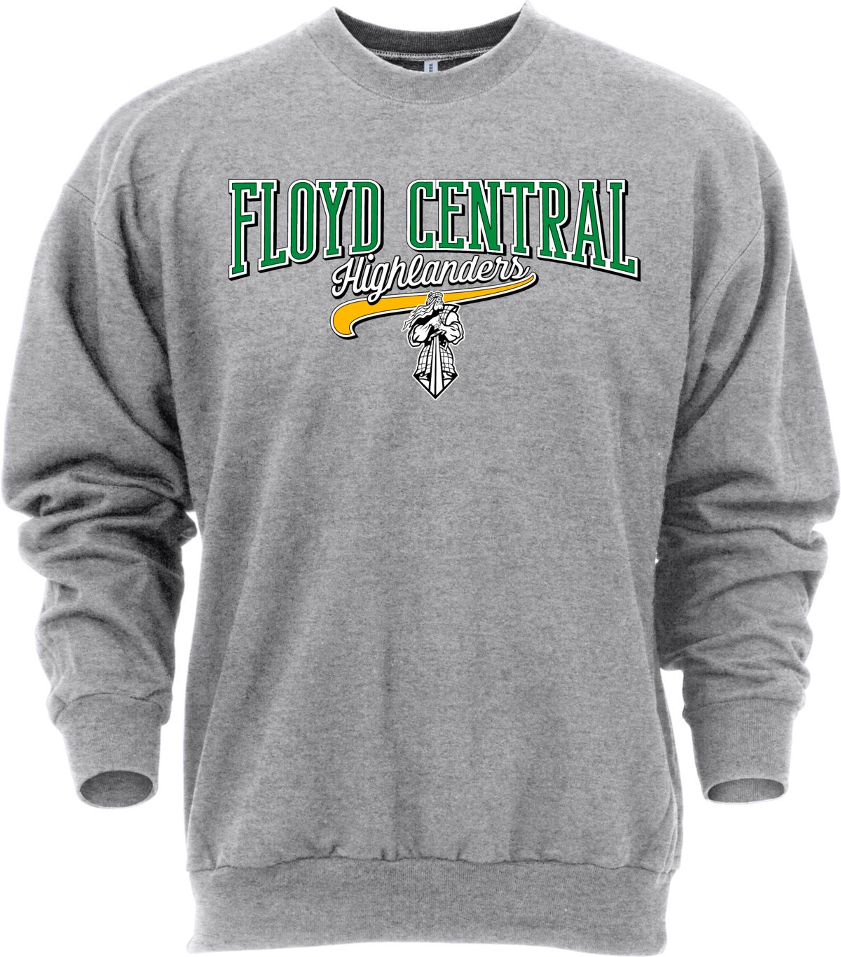 Ohiopyle Prints Adult Floyd Central High School Grey Catch Crewneck Sweatshirt