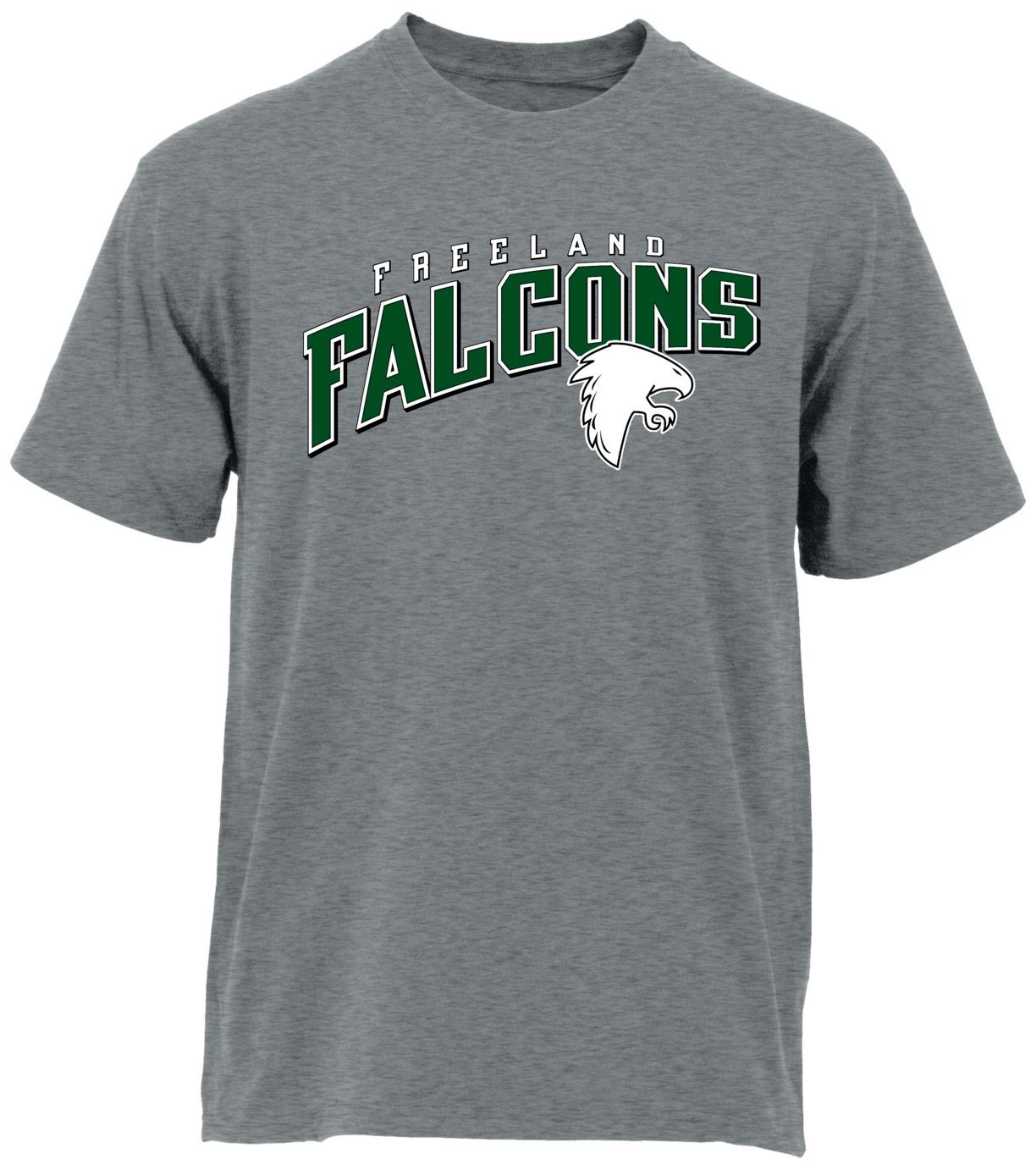 Ohiopyle Prints Adult Freeland High School Grey Flyball Ultimate T-Shirt