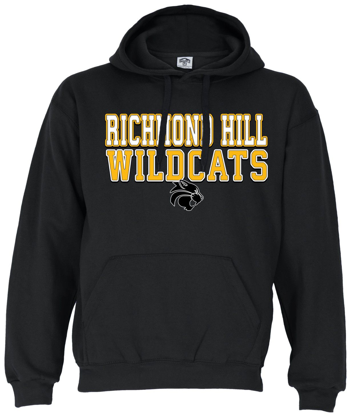 Ohiopyle Prints Adult Richmond Hill High School Black Field Hooded Sweatshirt